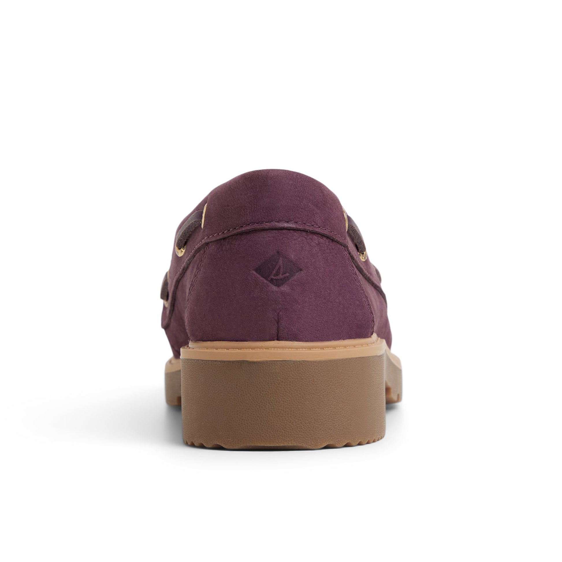 Three-quarter angle of Prune Wells Boat Shoe Boat Shoes's front side