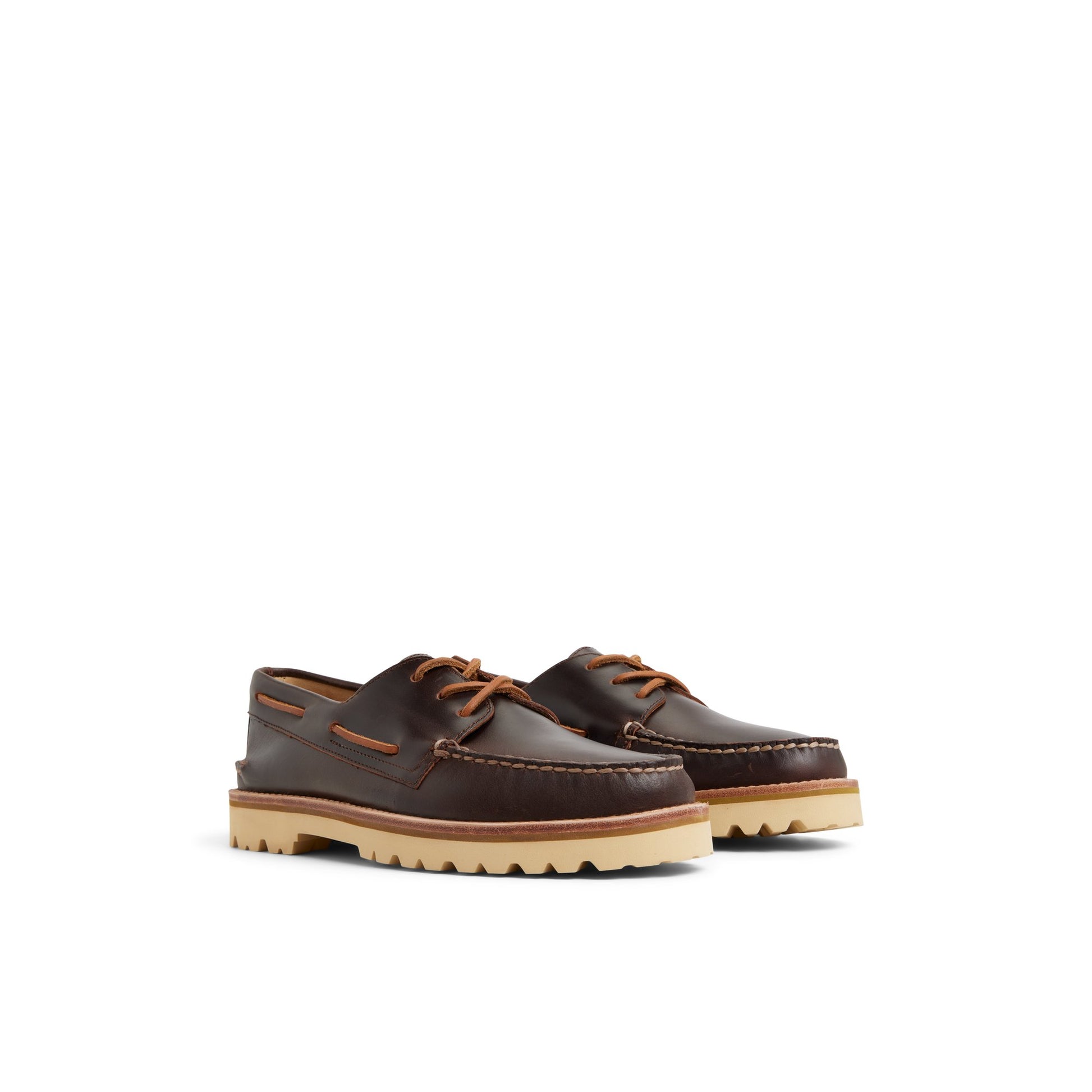 Side view of Brown Authentic Original™ 3-Eye Lug Boat Shoe Boat Shoe