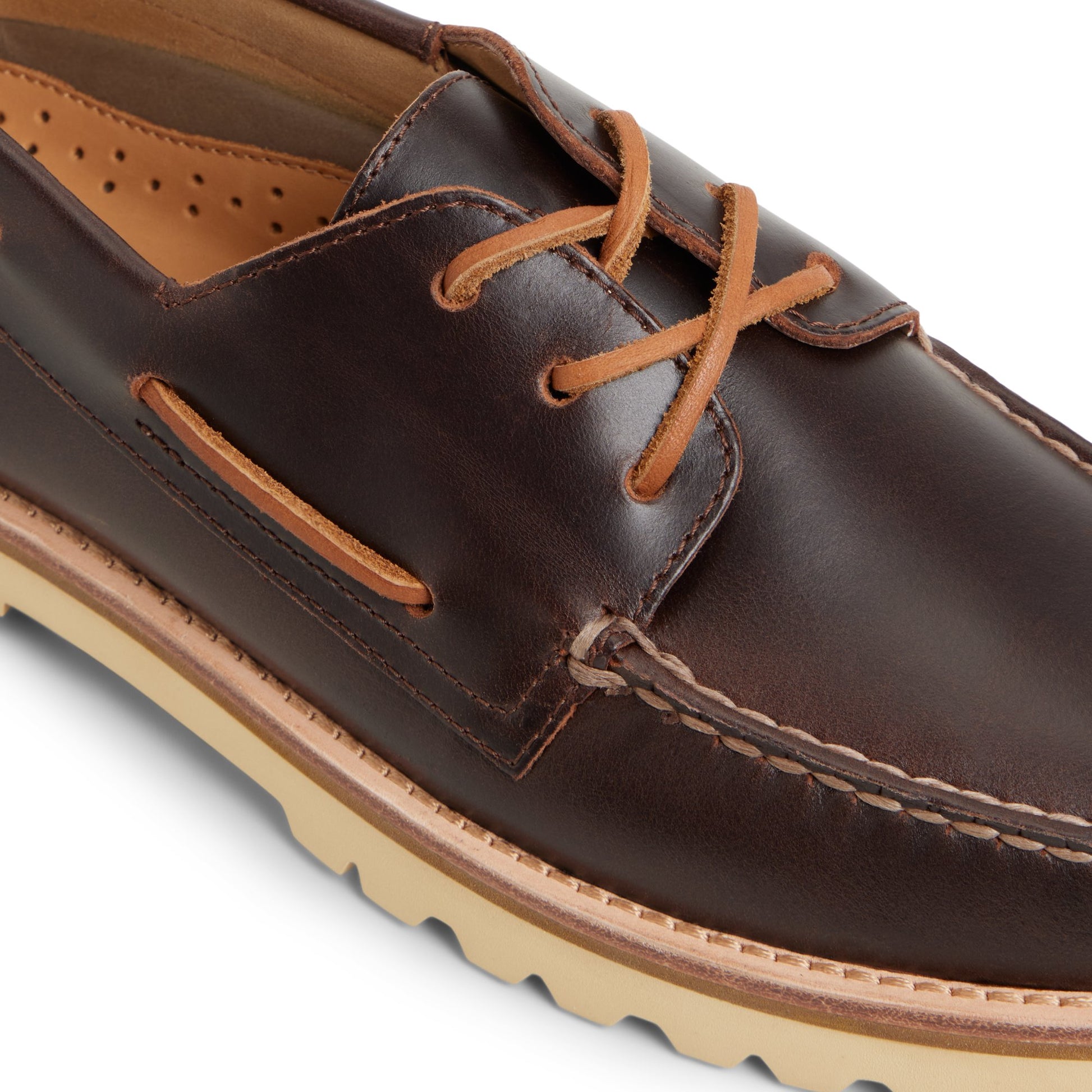 View of Brown Authentic Original™ 3-Eye Lug Boat Shoe Boat Shoe's sole