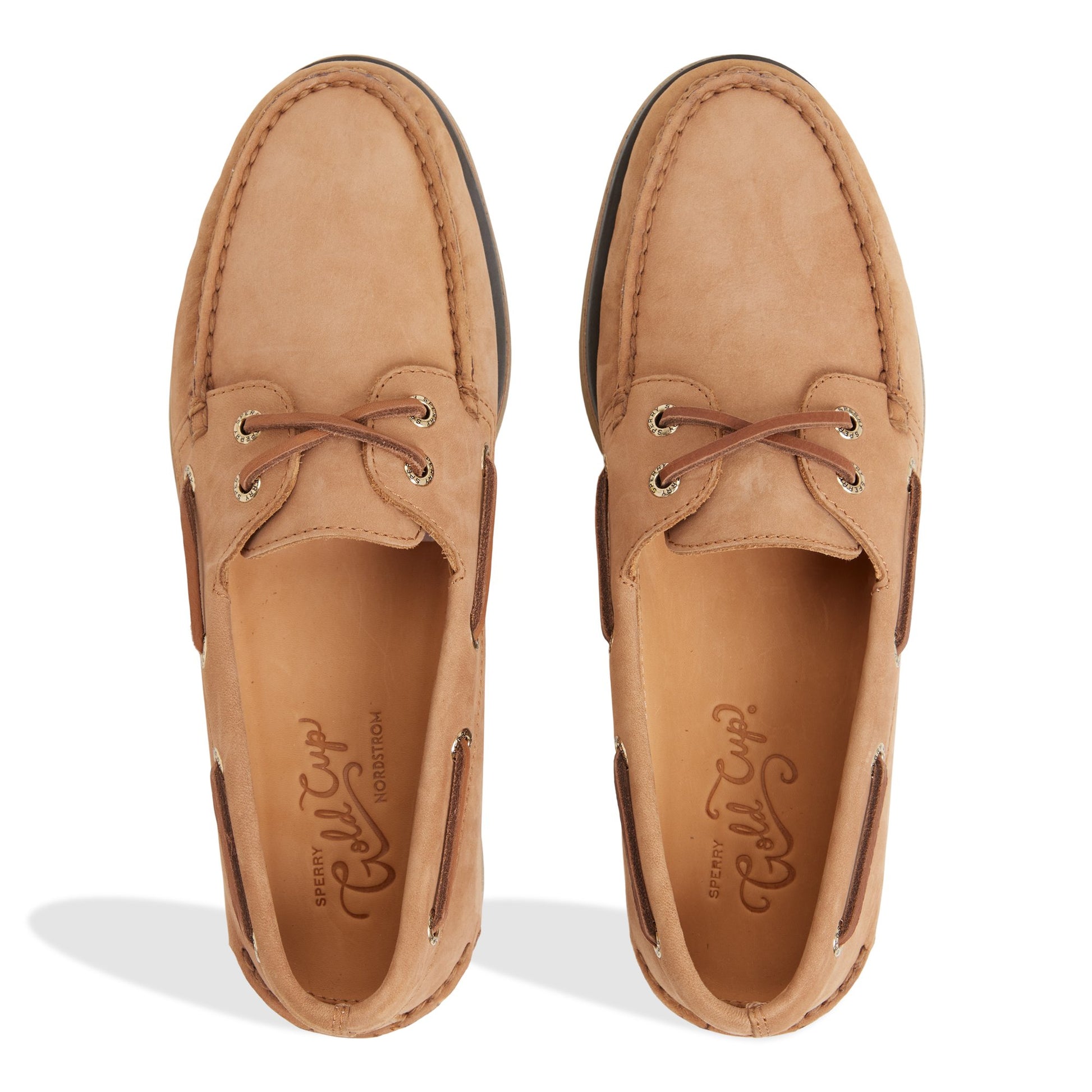 Top-down view of the Tan Gold Cup™ Authentic Original™ 2-Eye Boat Shoe Boat Shoe
