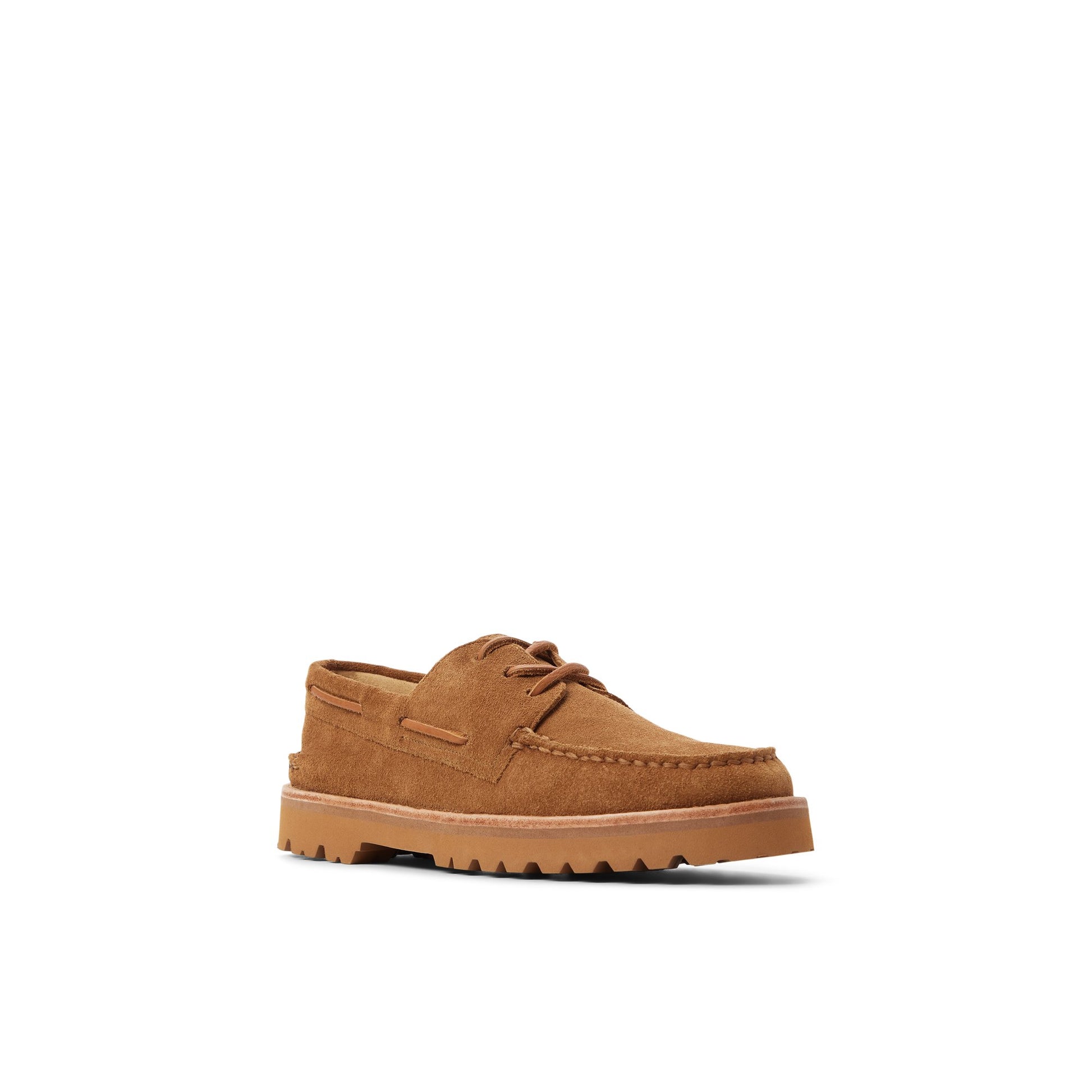 Side view of Tan Authentic Original™ 3-Eye Lug Boat Shoe Boat Shoe