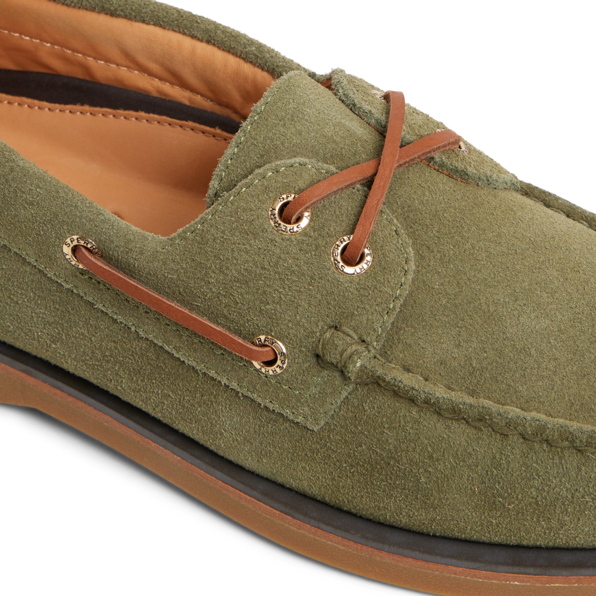 View of Light Green Gold Cup™ Authentic Original™ 2-Eye Boat Shoe Boat Shoe's sole