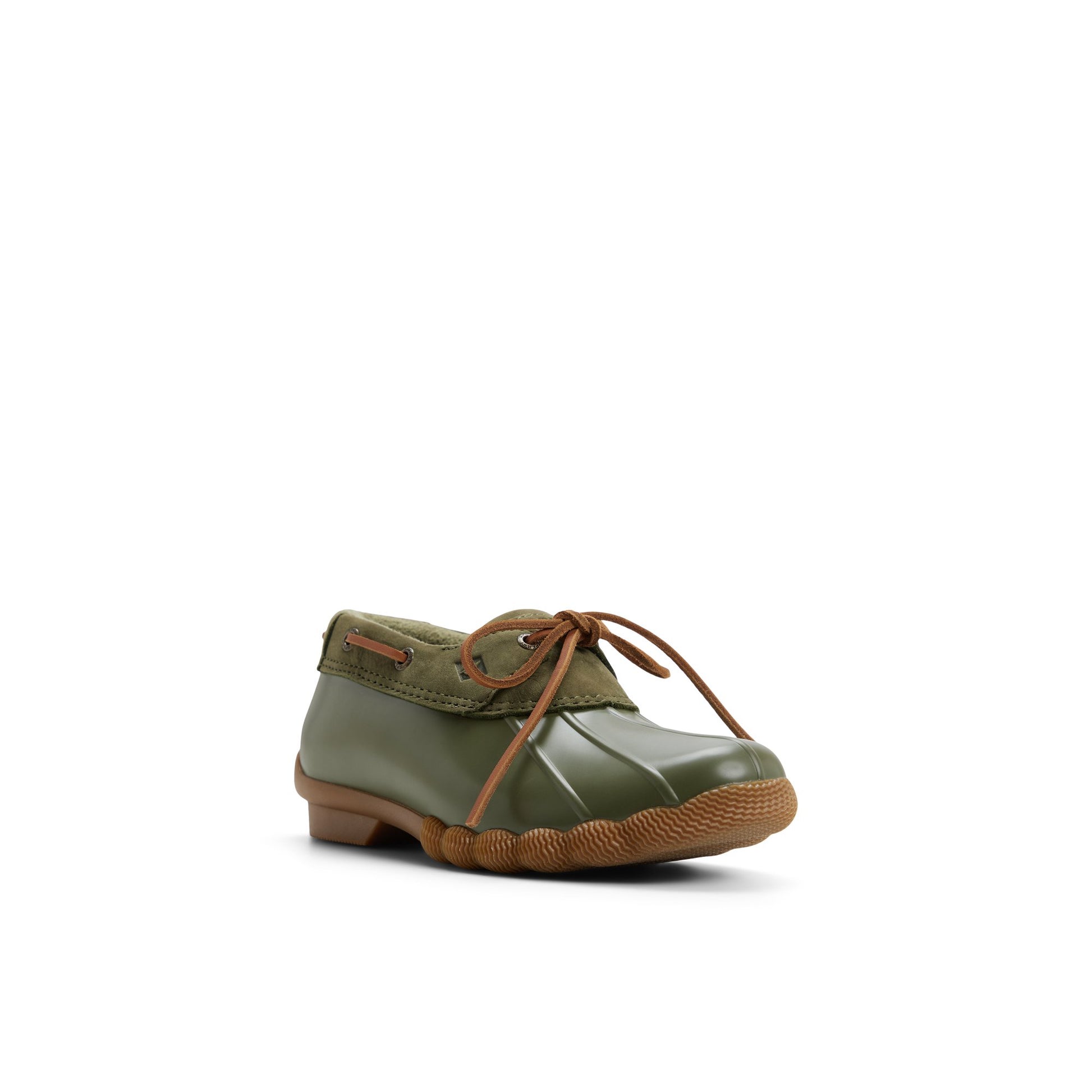 Side view of Olive Saltwater™ 1 Eye Duck Shoe Duck Boots