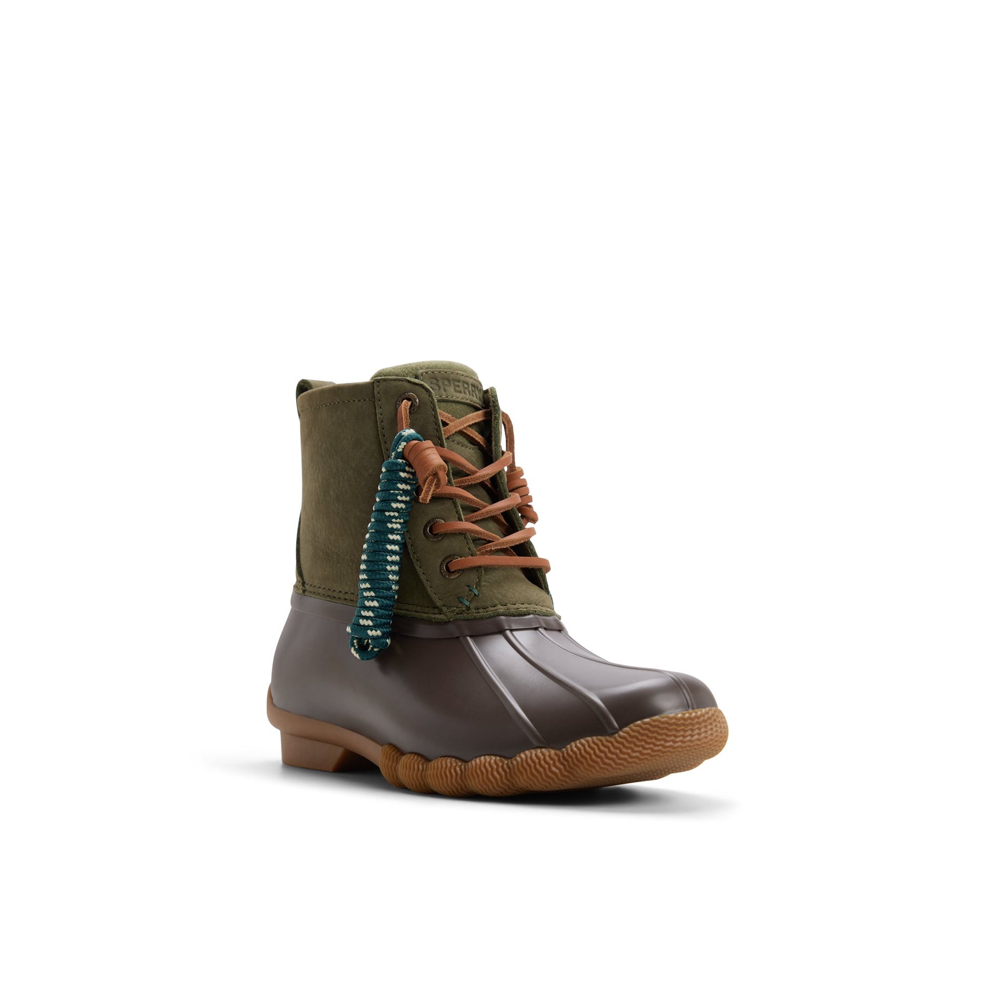 Side view of Olive Saltwater™ Duck Lug Boot Duck Boots