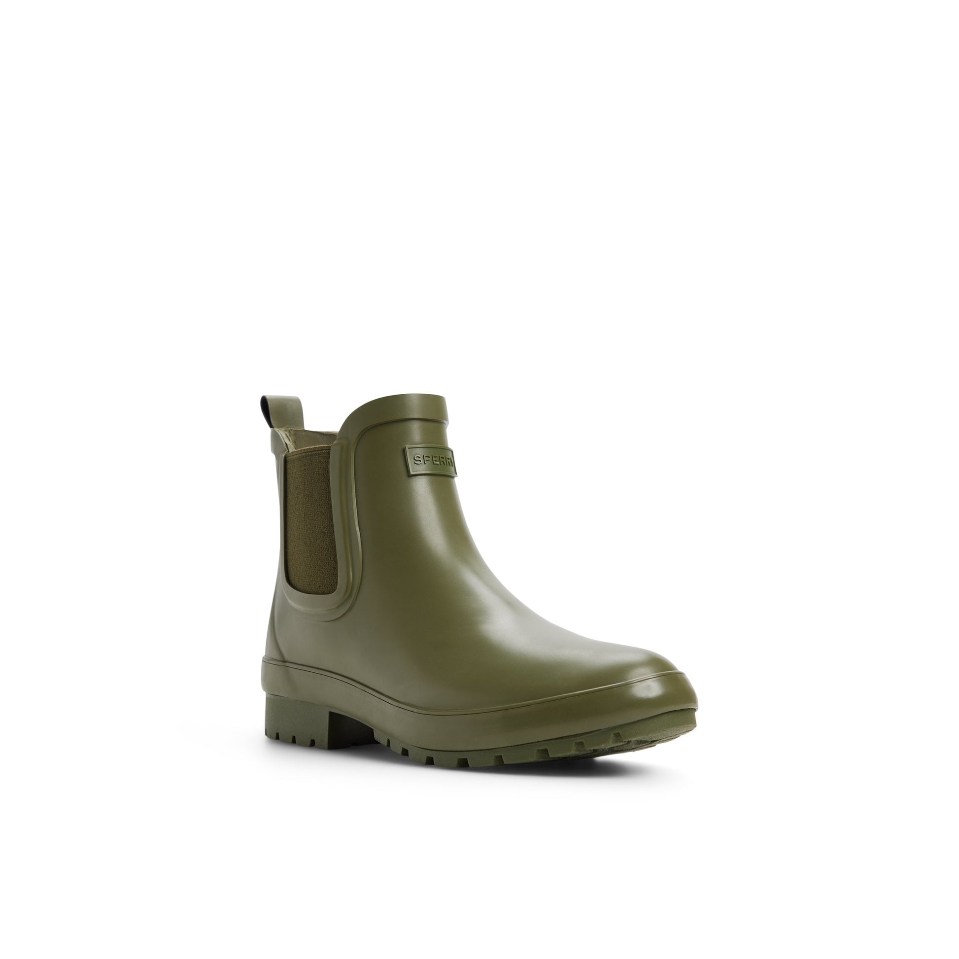 Side view of Olive Drizzle Chelsea Rain Boot Chelsea Rain Boot