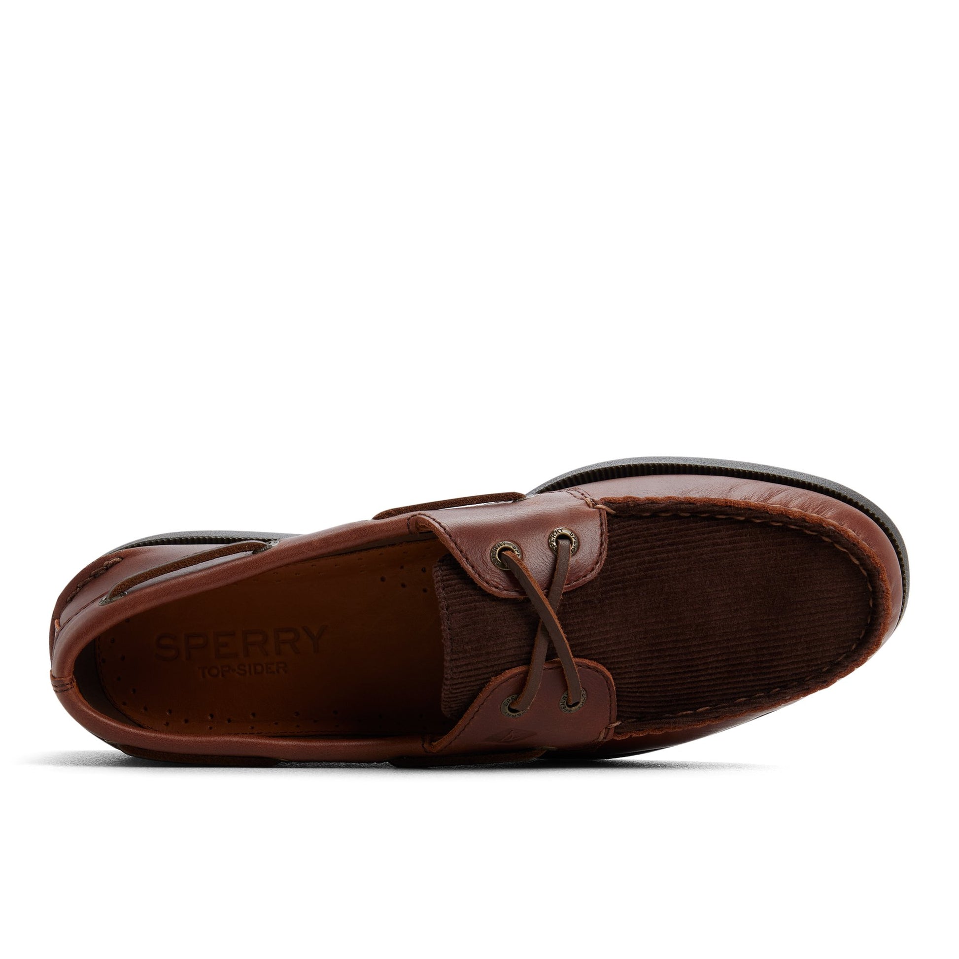 Top-down view of the Other brown Authentic Original™ 2 Eye Boat Shoe Boat Shoe