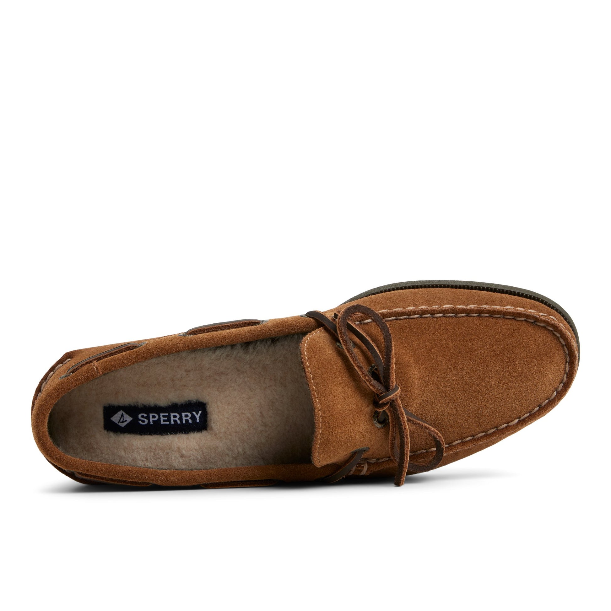 Top-down view of the Brown Authentic Original™ 1-Eye Boat Shoe Boat Shoe