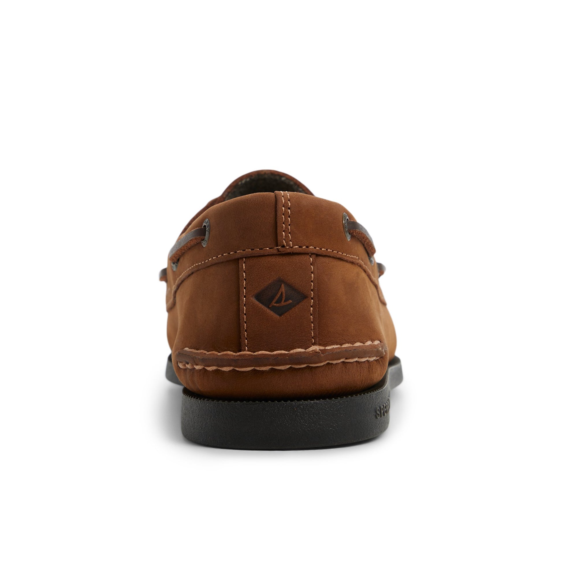 Three-quarter angle of Brown Authentic Original™ 2 Eye Boat Shoe Boat Shoe's front side