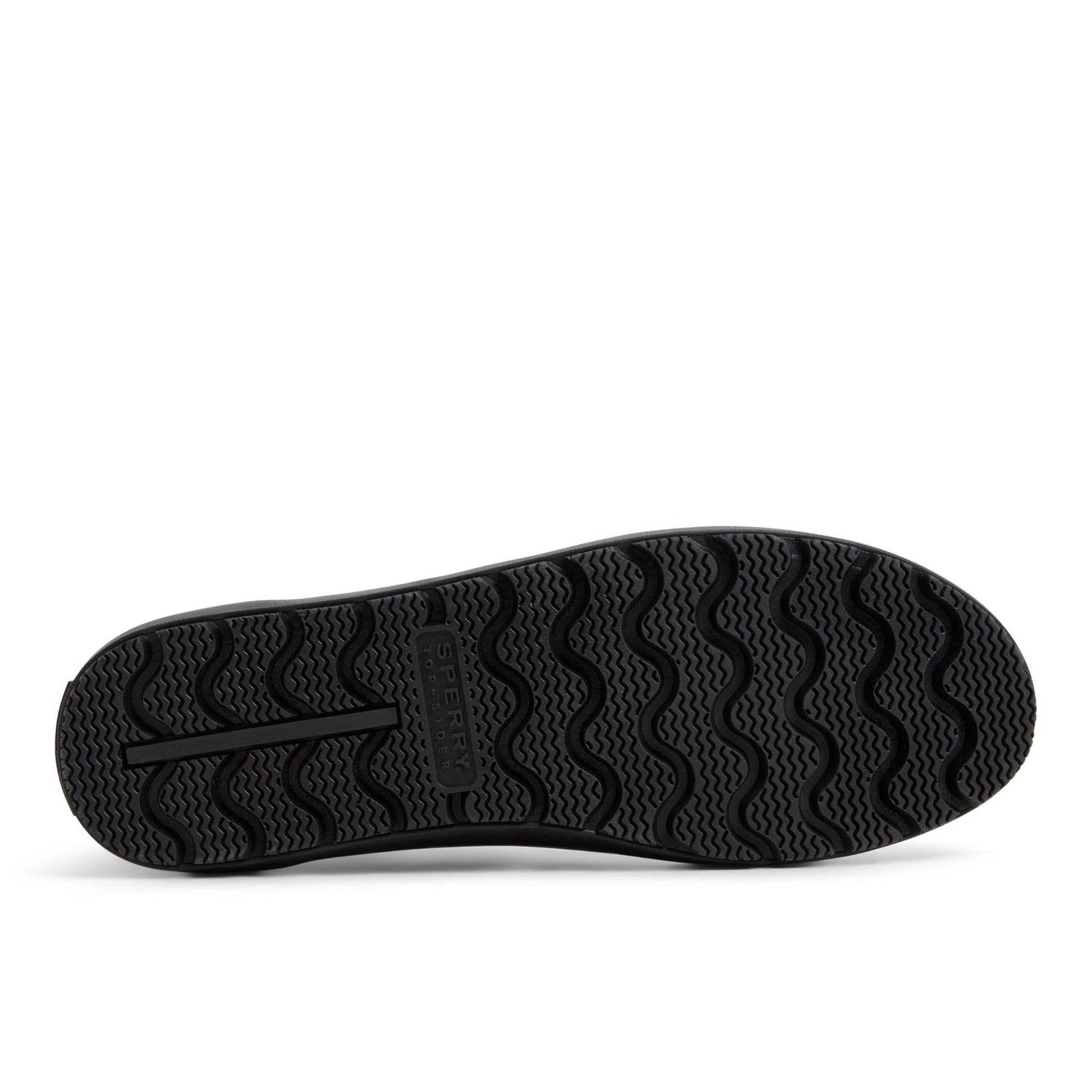 Close-up of the Black Sleek Lace Up Boot Rain Boots