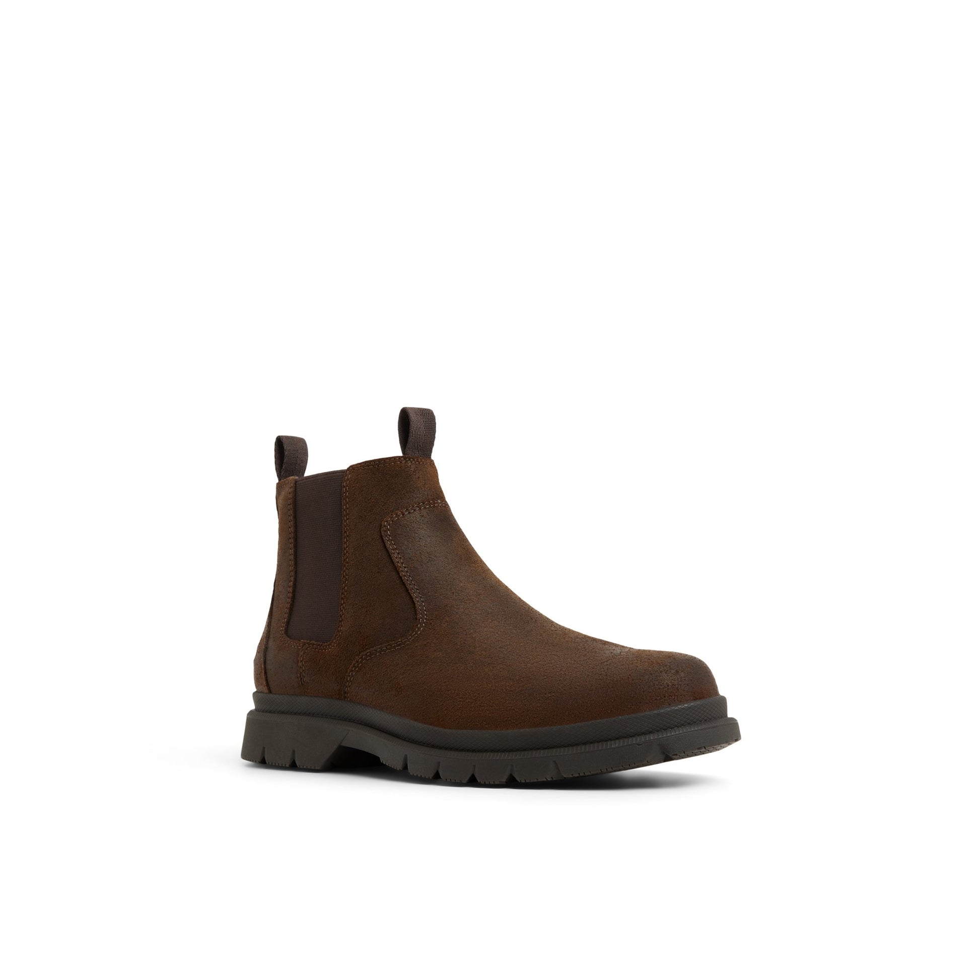 Side view of Dark brown Fenway Pull-on Chelsea Boots Chelsea Boots