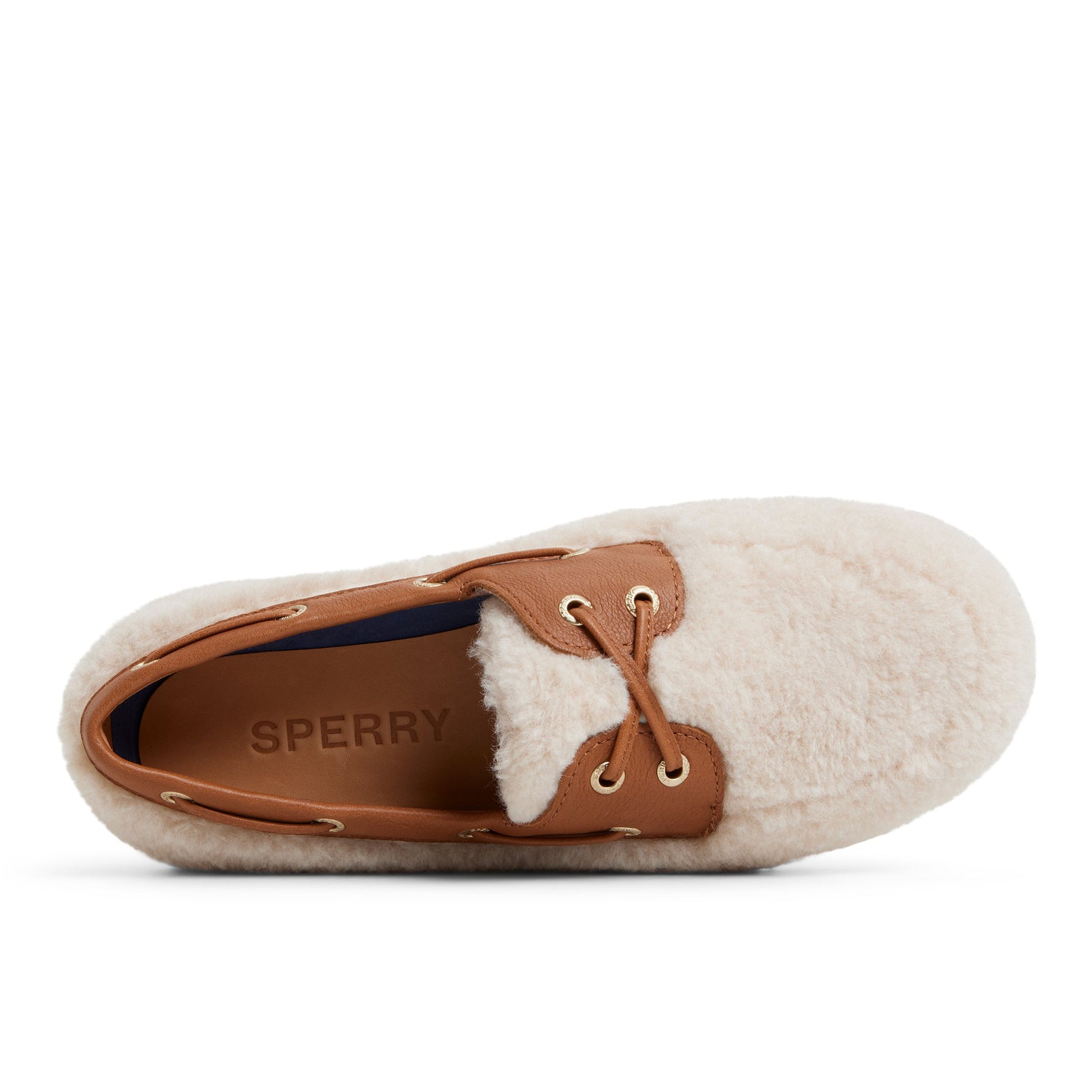 Top-down view of the Natural Slim Boat Shoe Boat Shoe