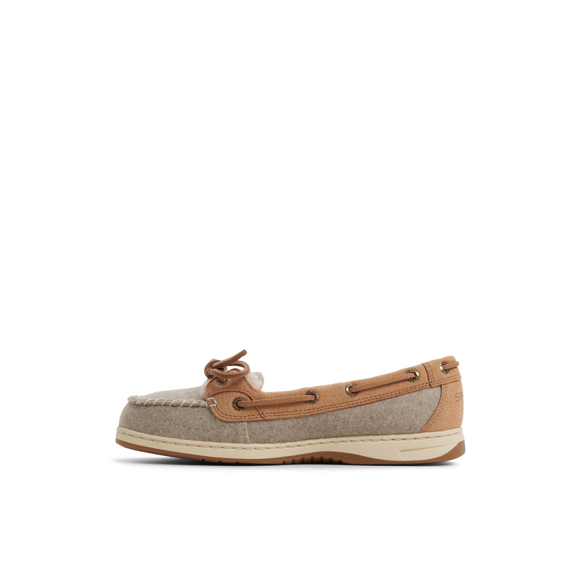 Three-quarter angle of Grey Angelfish 1 Eye Boat Shoe Boat Shoe's back side