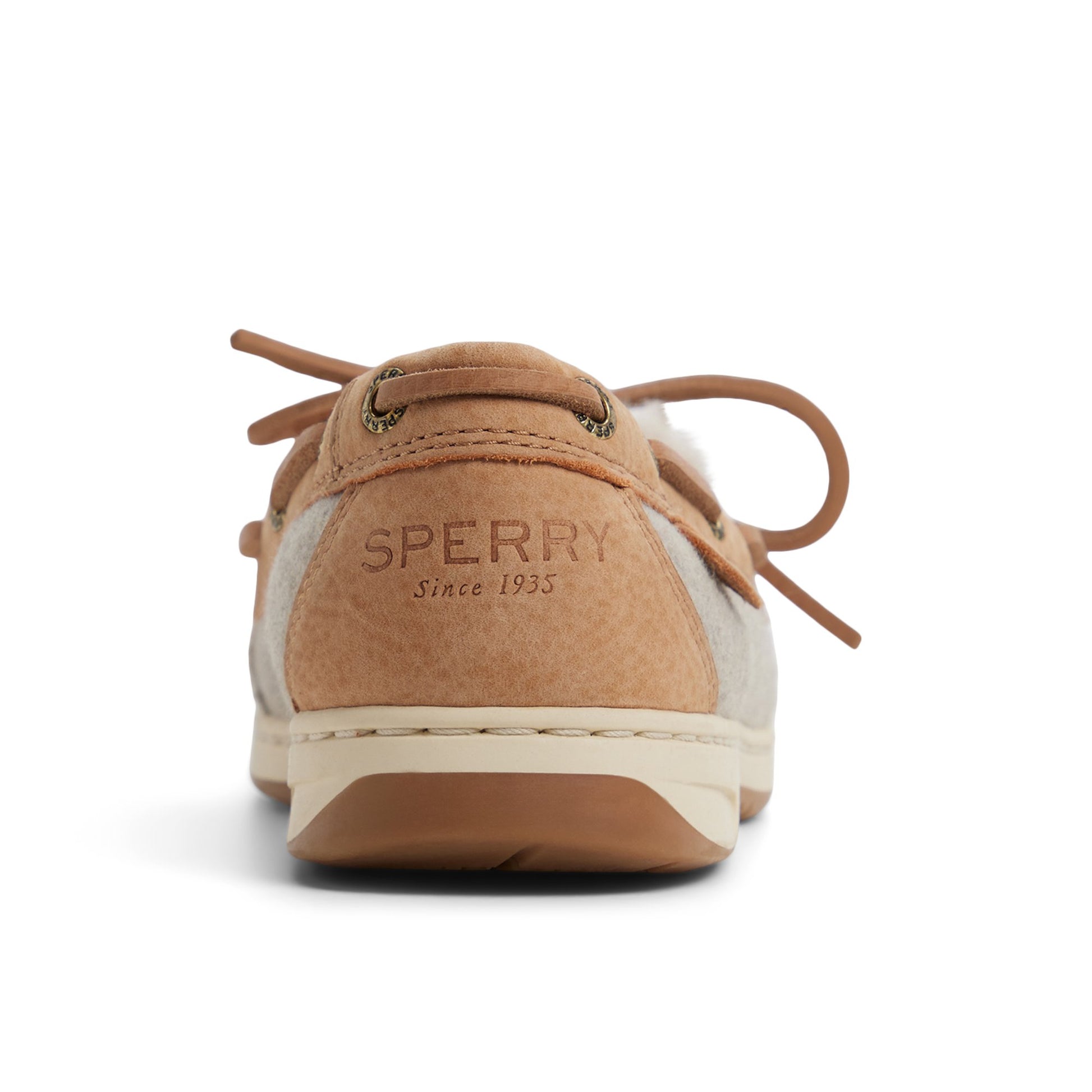 Three-quarter angle of Grey Angelfish 1 Eye Boat Shoe Boat Shoe's front side