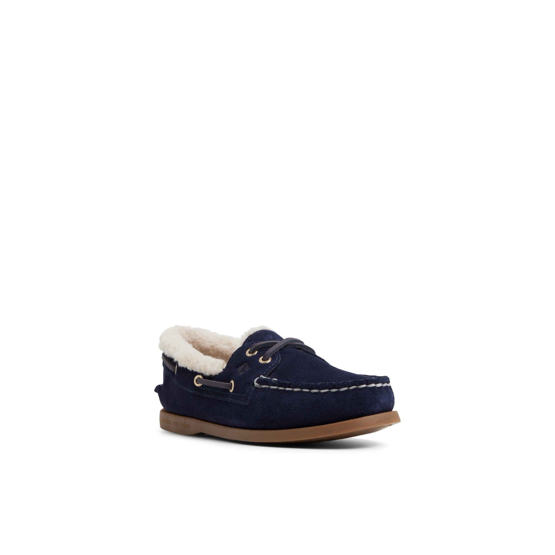 Side view of Navy Authentic Original™ 2 Eye Boat Shoe Boat Shoe