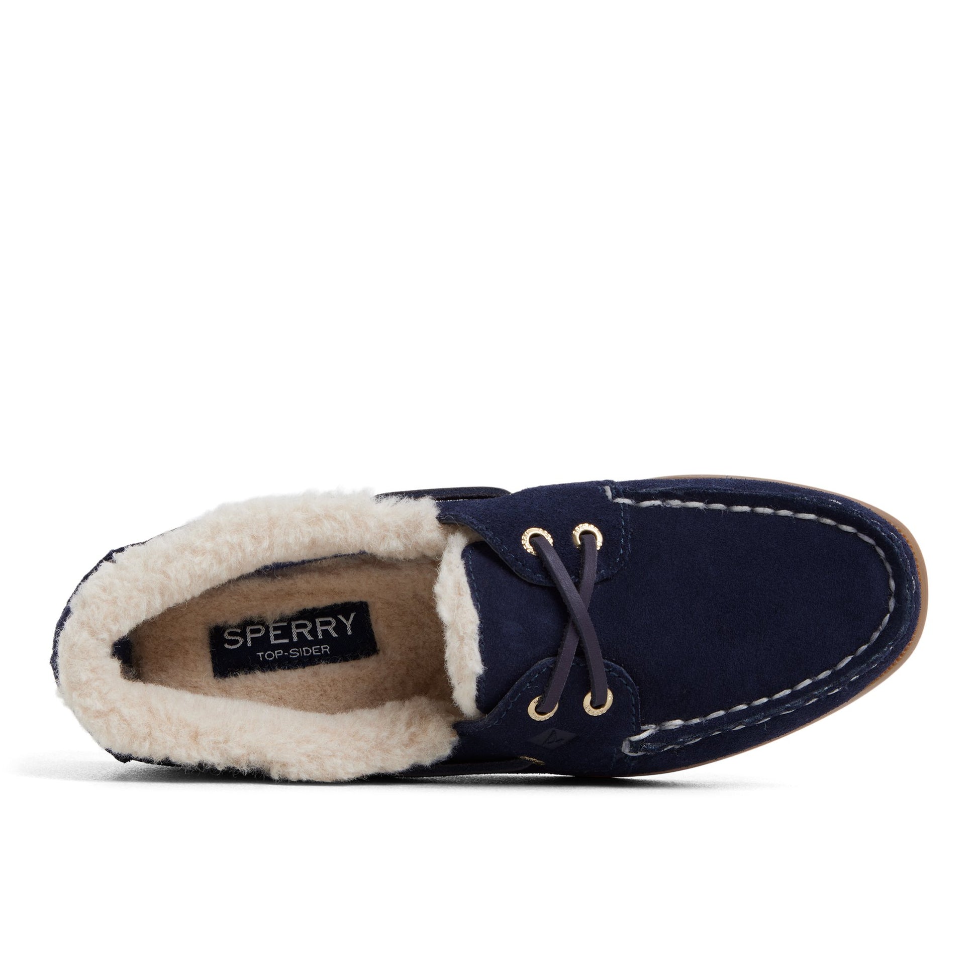 Top-down view of the Navy Authentic Original™ 2 Eye Boat Shoe Boat Shoe