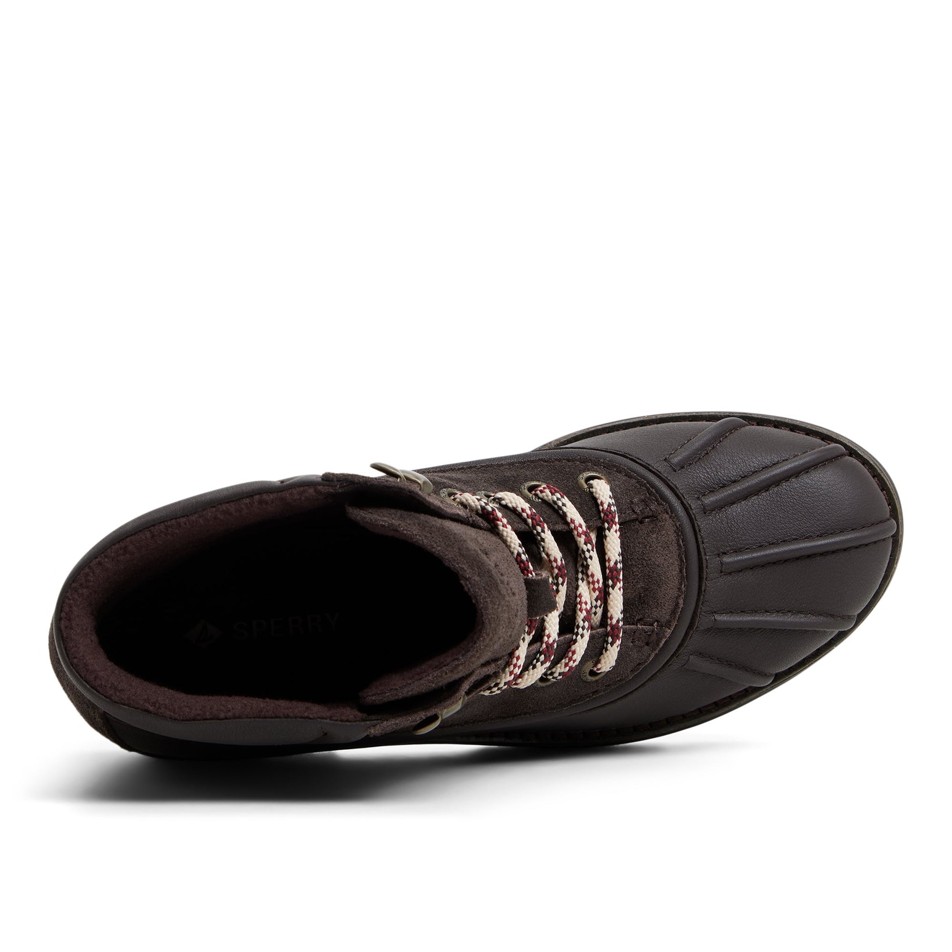Top-down view of the Dark brown Rocky Hiker Lined Boot Ankle Boots