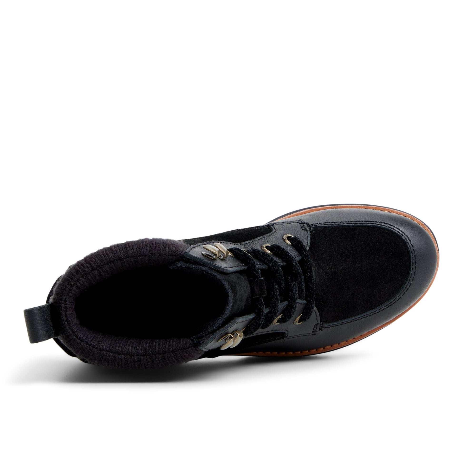 Top-down view of the Black Rocky Hiker Boot Ankle Boots