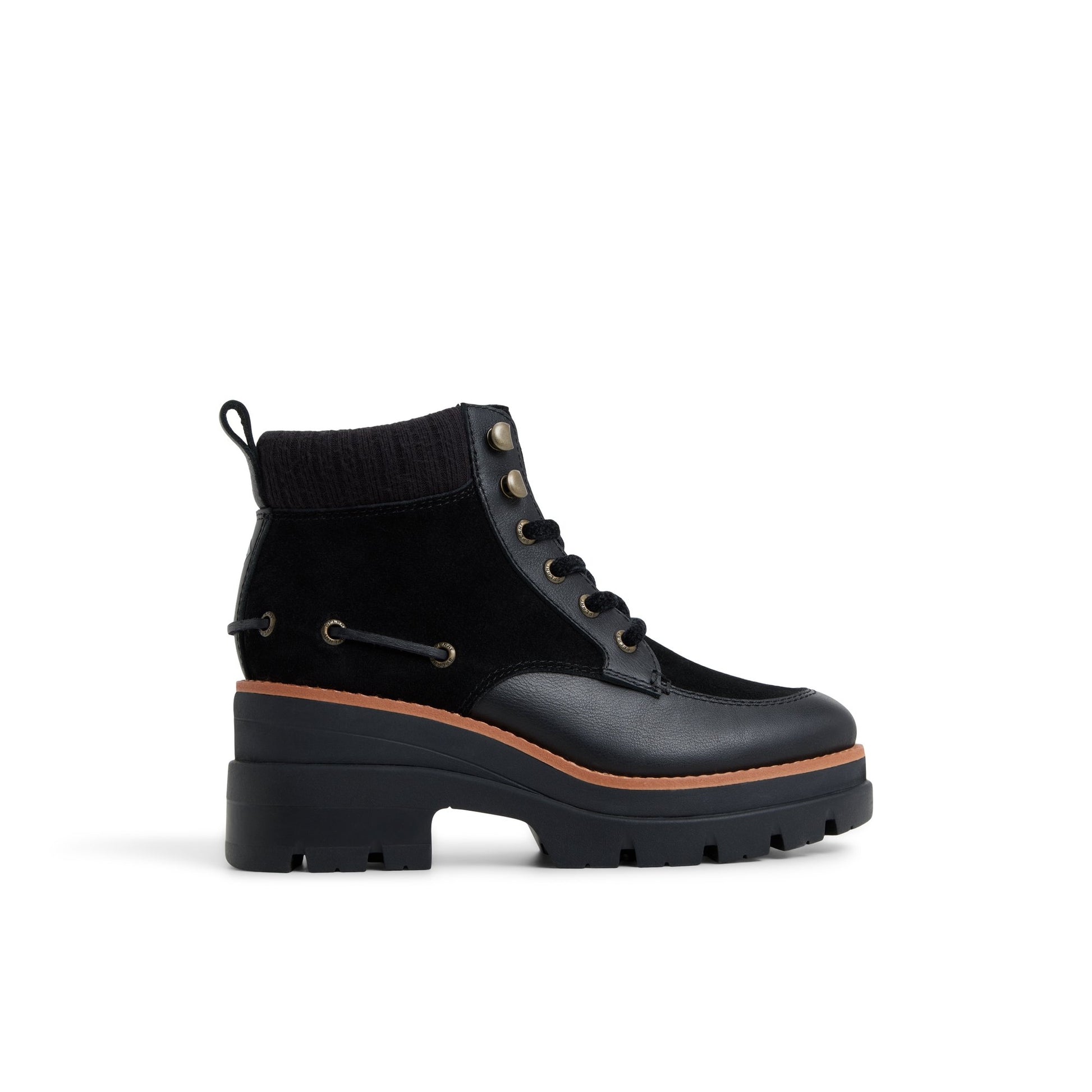 Main View of Black Rocky Hiker Boot Ankle Boots for Womens
