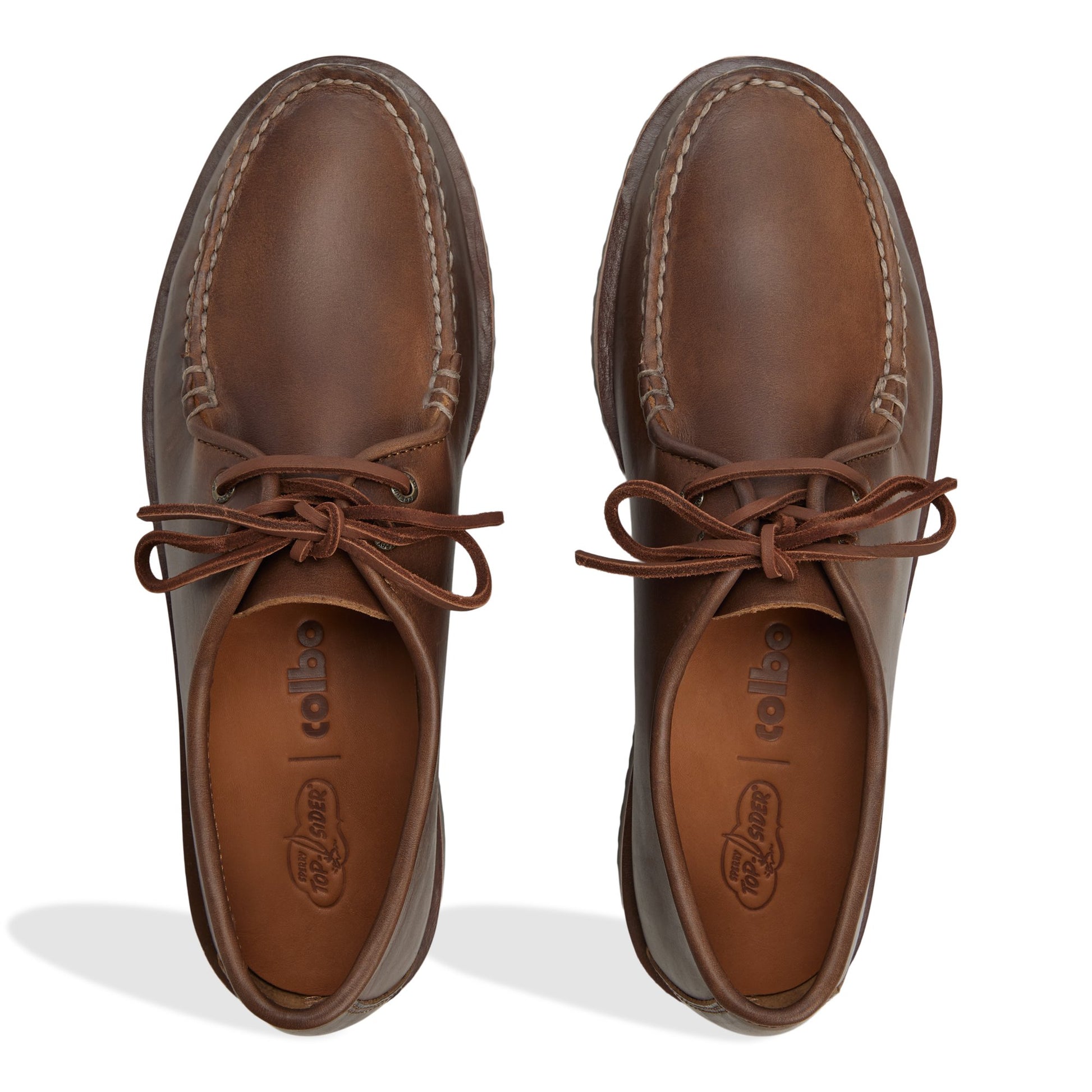 Top-down view of the Light brown Sperry x Colbo Captain’s Oxford Captain's Oxford