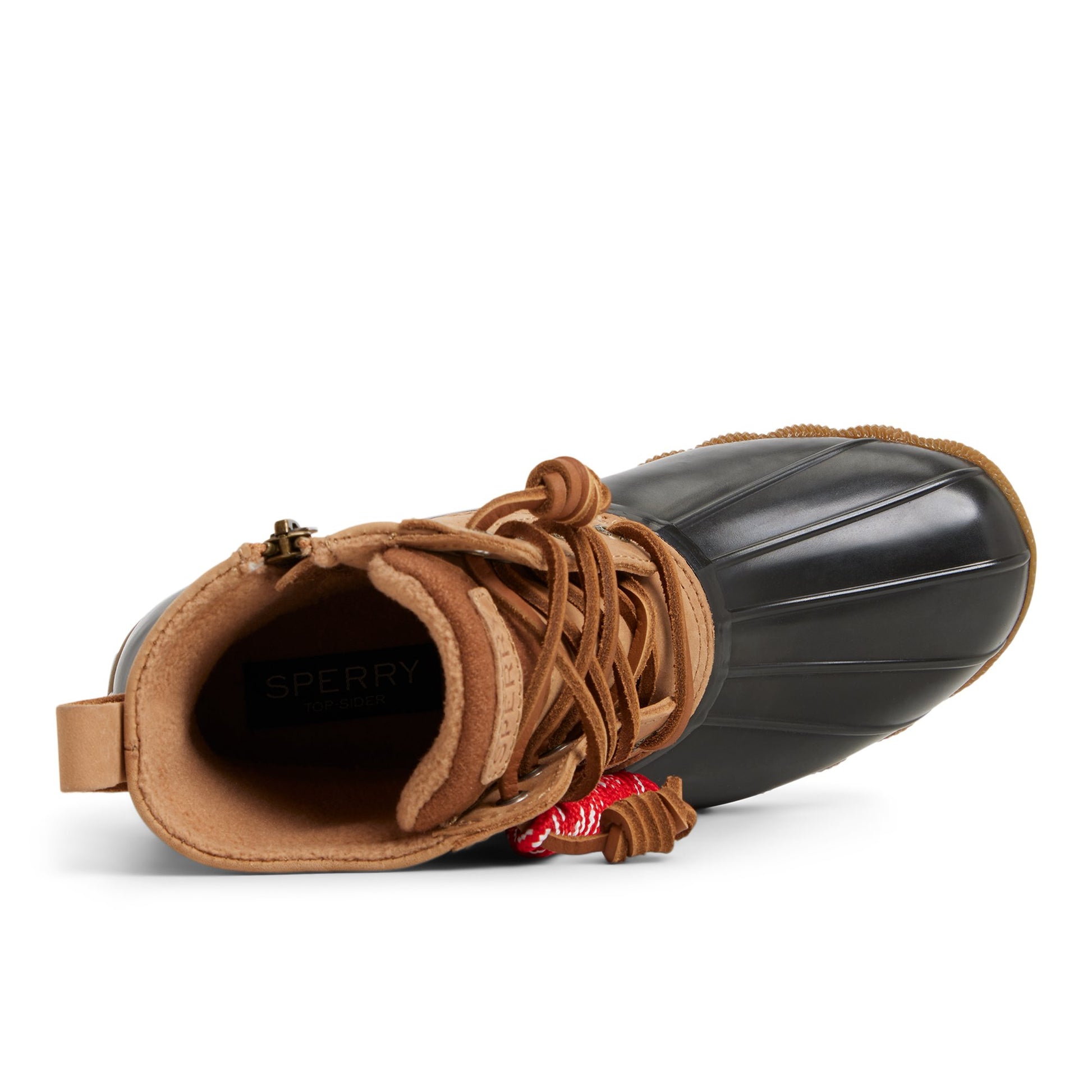 Top-down view of the Tan Saltwater™ Duck Lug Boot Duck Rain Boots