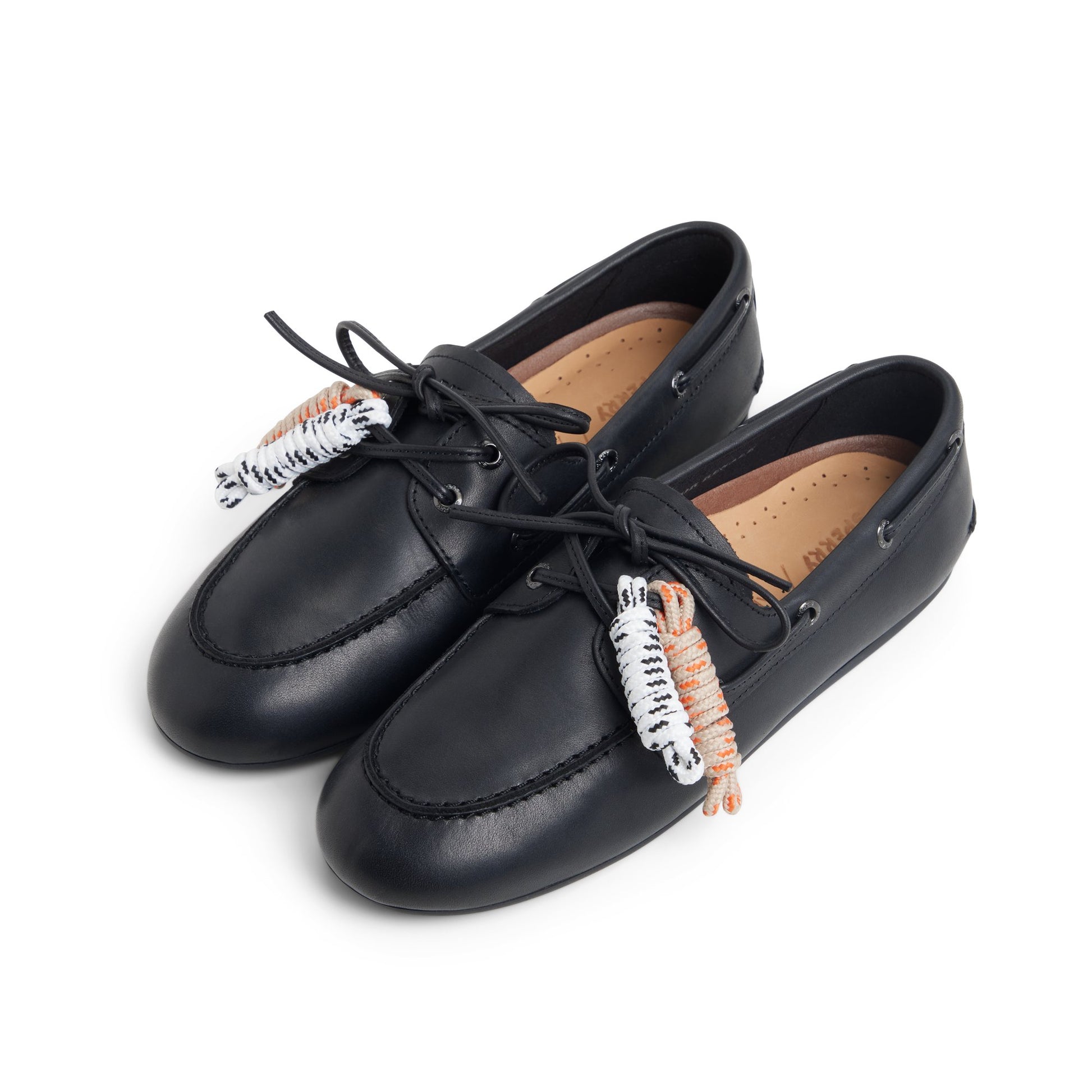View of Black Sperry x Aritzia Slim Boat Shoe Boat Shoe's sole