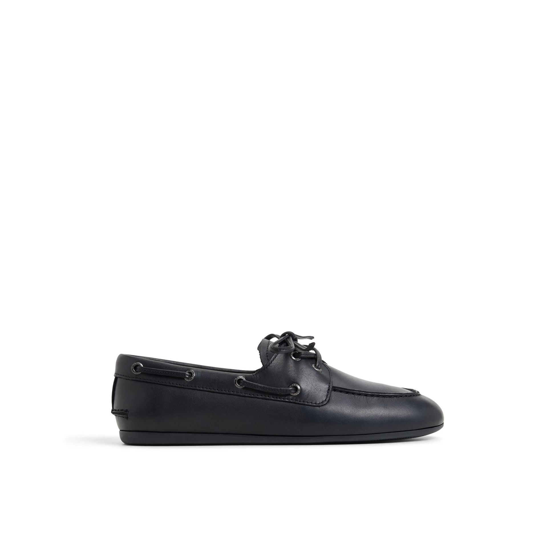 Main View of Black Sperry x Aritzia Slim Boat Shoe Boat Shoe for Womens