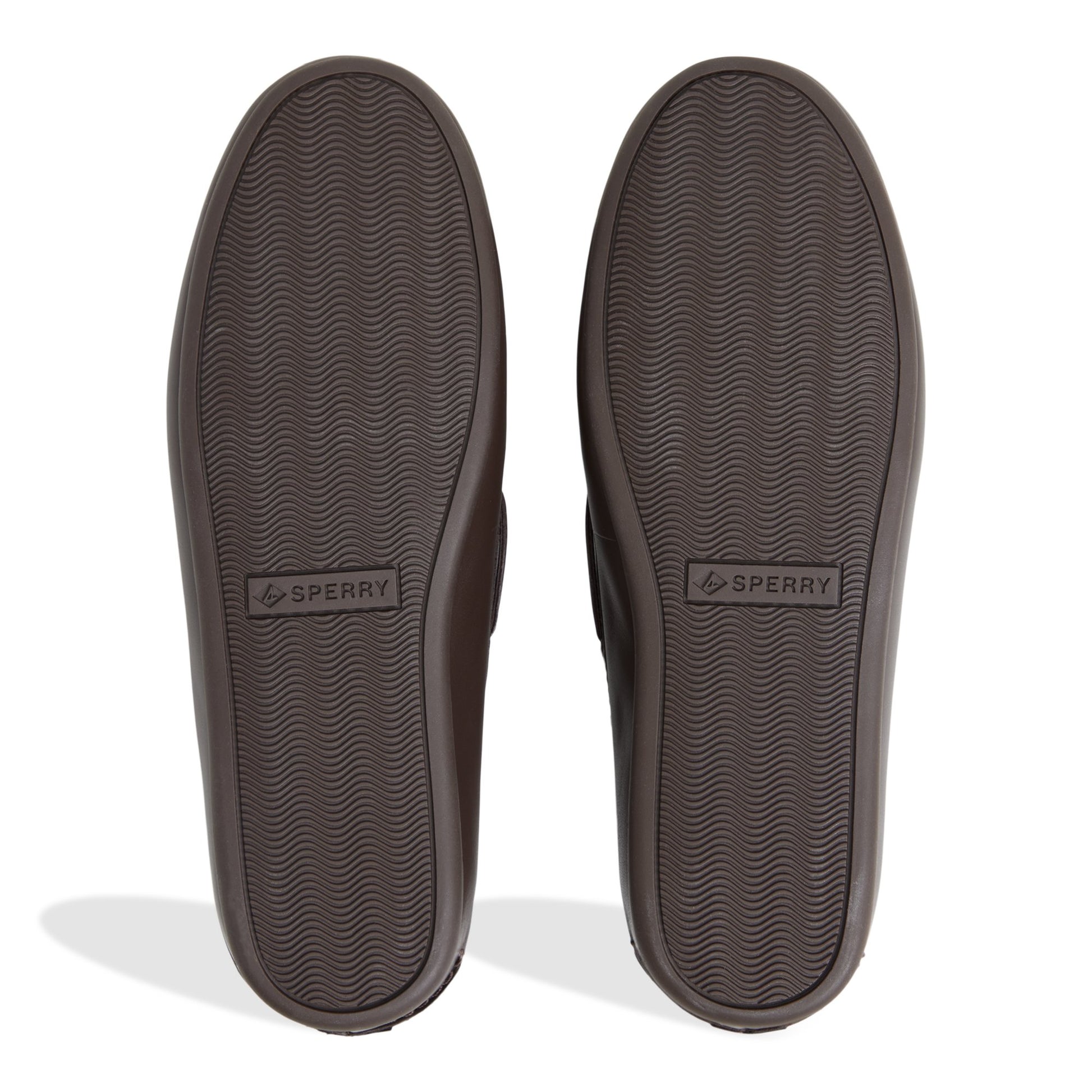 Close-up of the Dark Brown Sperry x Aritzia Slim Boat Shoe Boat Shoe