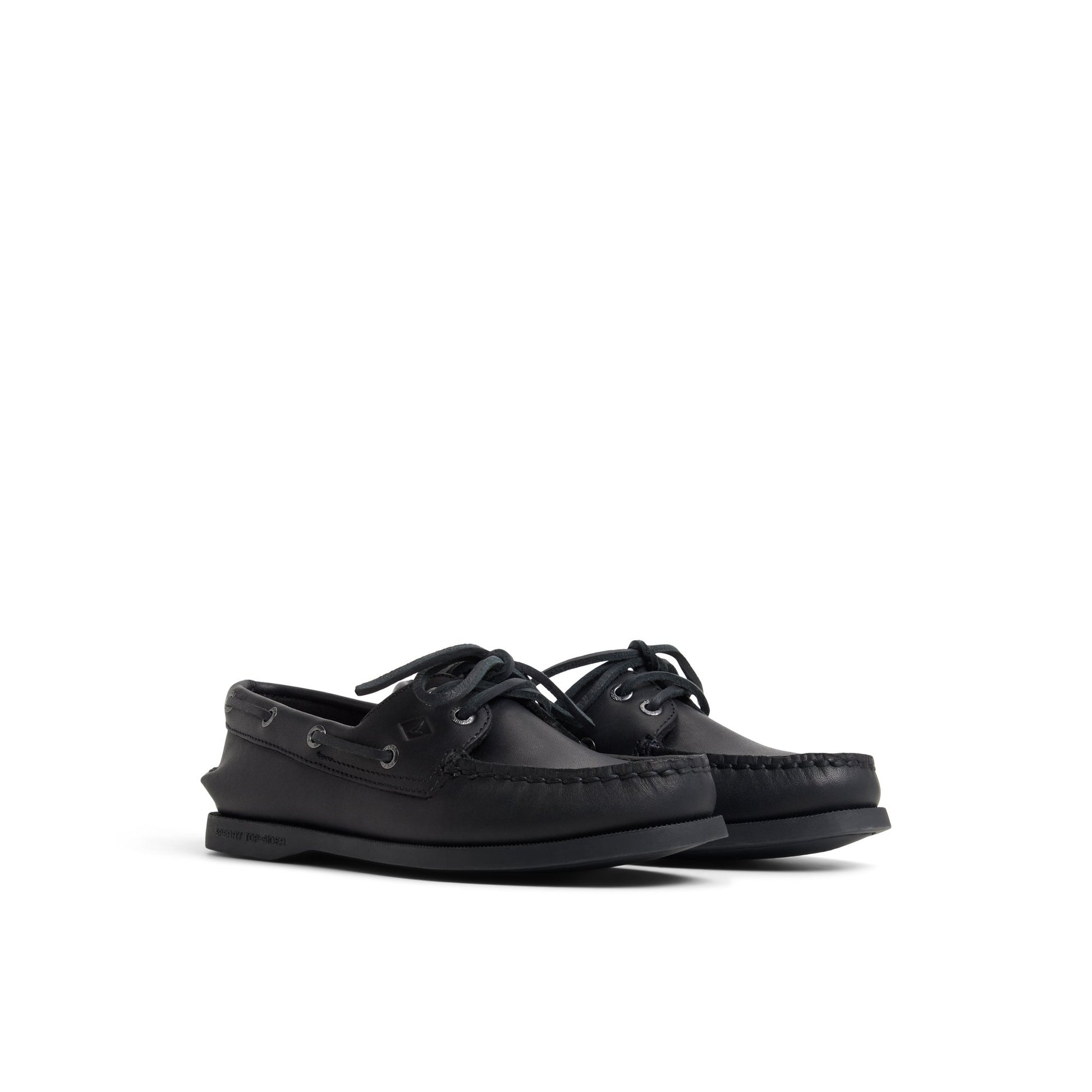 Side view of Black Sperry x Aritzia Authentic Original™ 2-Eye Boat Shoe Boat Shoe