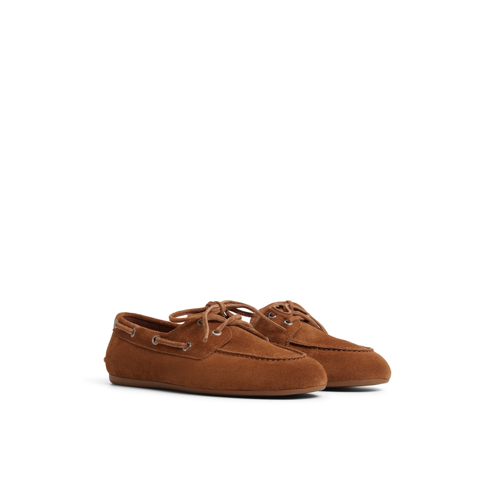 Side view of Brown Sperry x Aritzia Slim Boat Shoe Boat Shoe