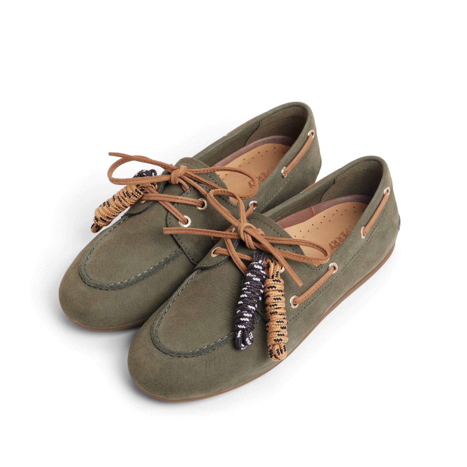 View of Olive Sperry x Aritzia Slim Boat Shoe Boat Shoe's sole