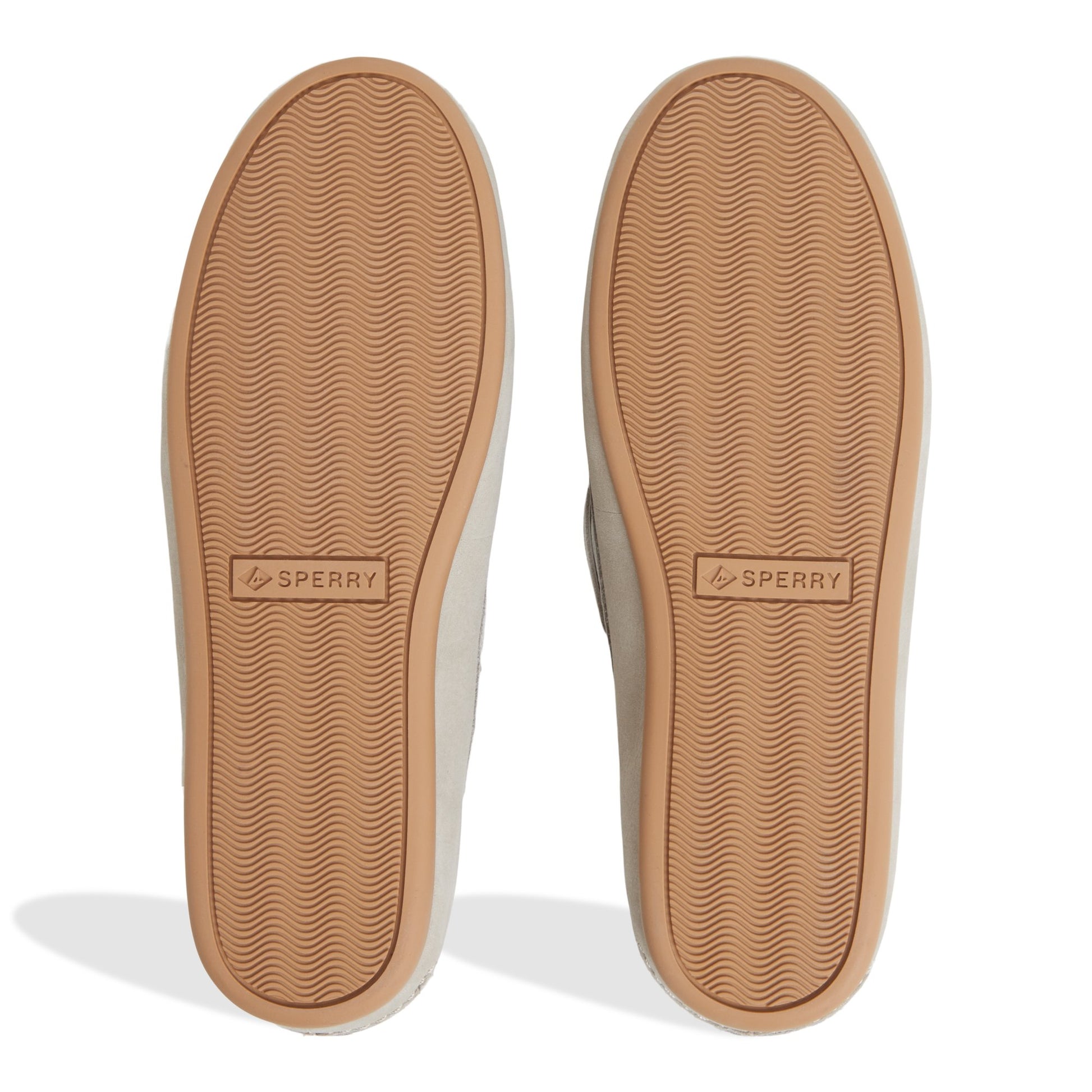 Close-up of the Cream Sperry x Aritzia Slim Boat Shoe Boat Shoe