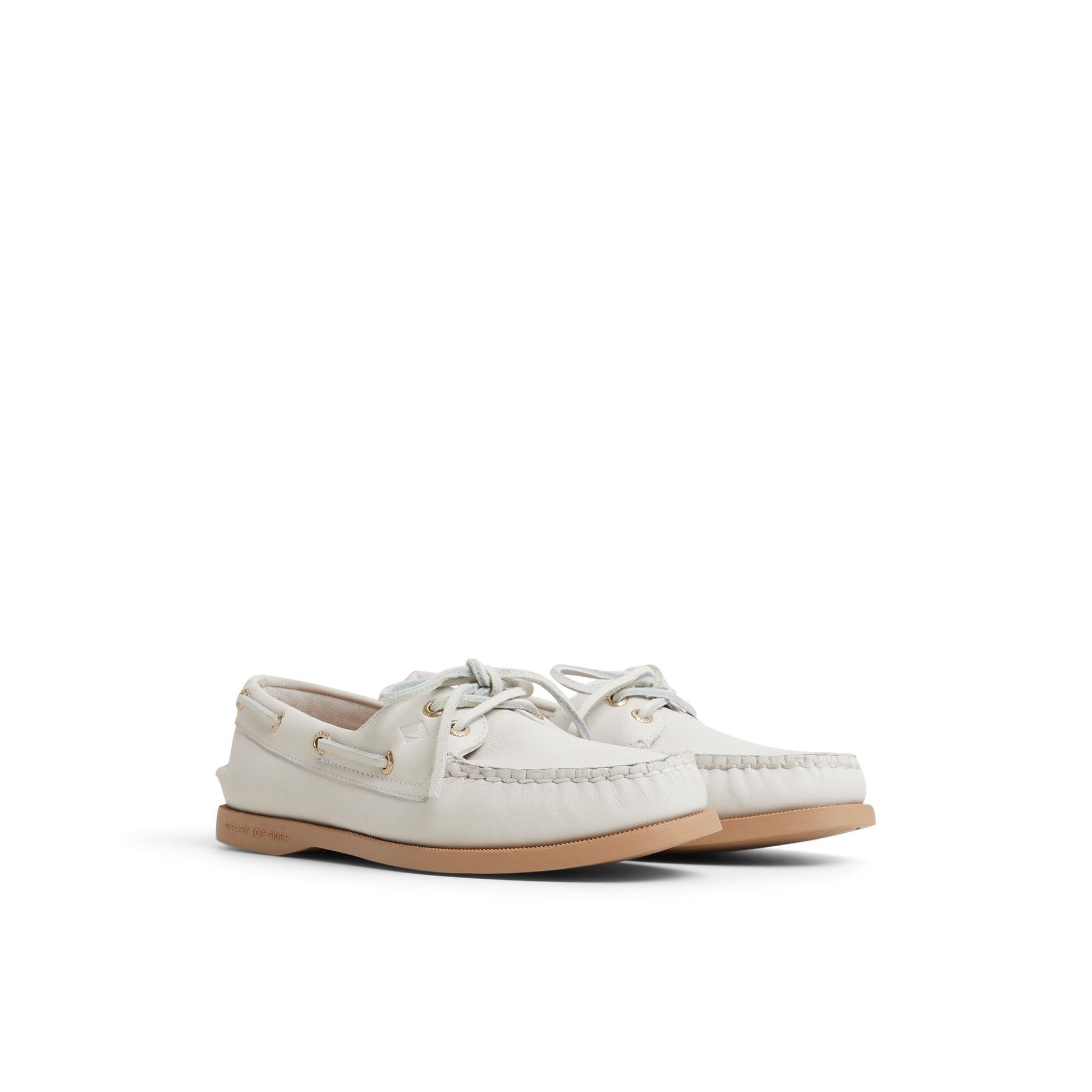 Side view of Cream Sperry x Aritzia Authentic Original™ 2-Eye Boat Shoe Boat Shoe