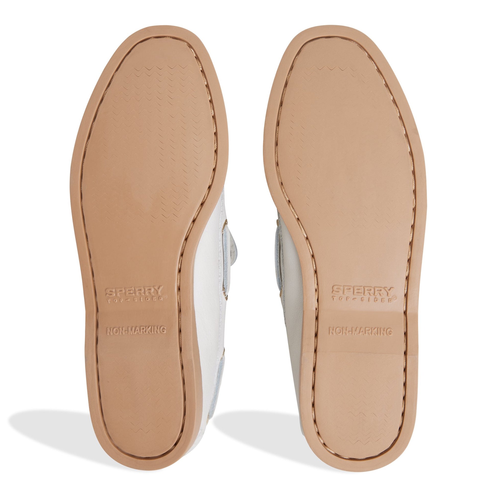 Close-up of the Cream Sperry x Aritzia Authentic Original™ 2-Eye Boat Shoe Boat Shoe