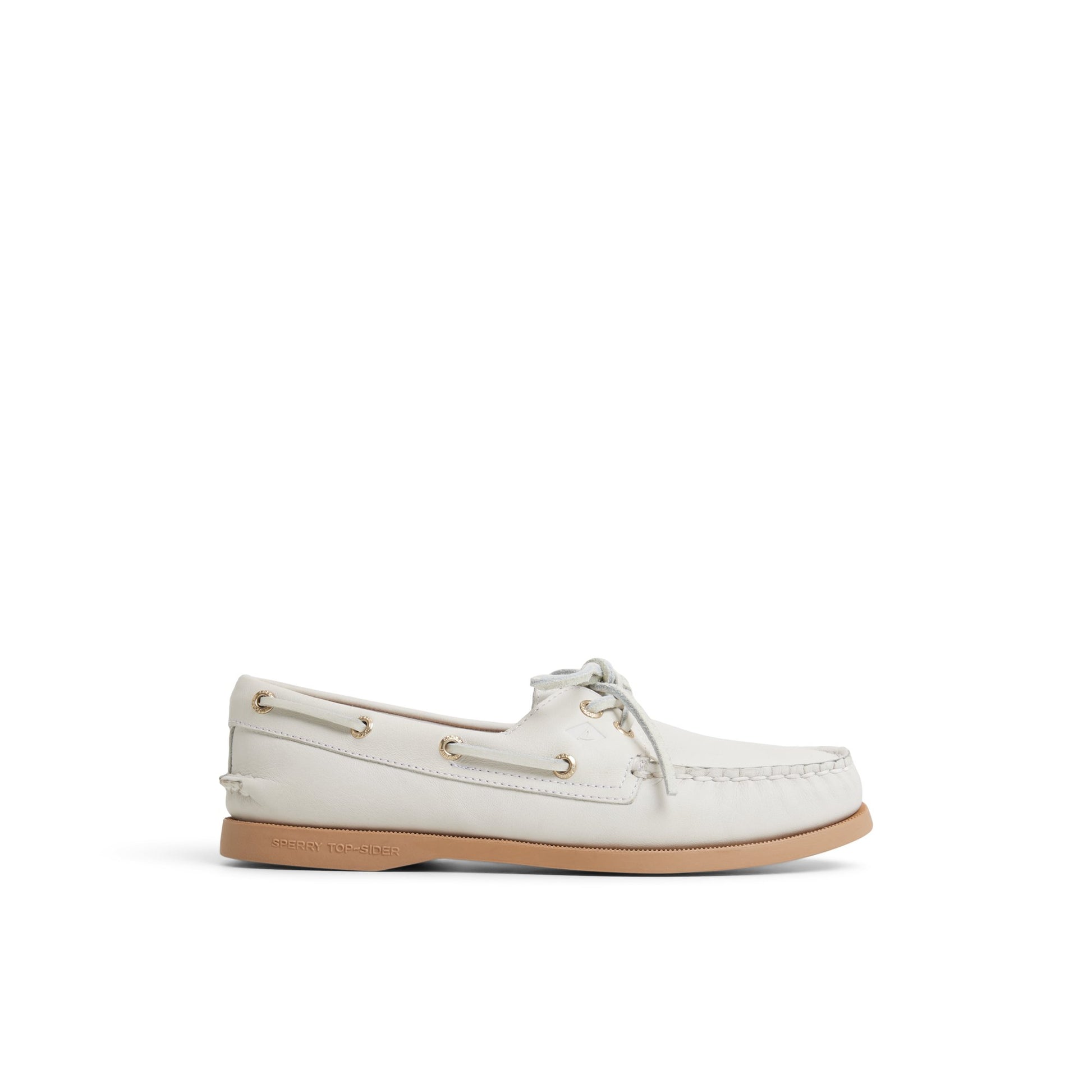 Main View of Cream Sperry x Aritzia Authentic Original™ 2-Eye Boat Shoe Boat Shoe for Womens