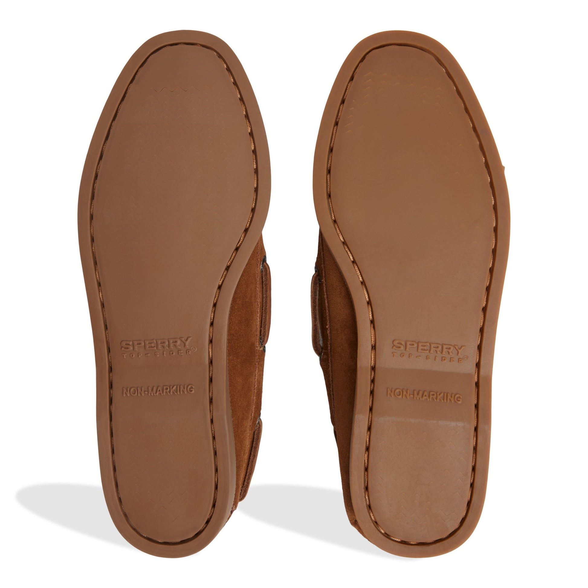 Close-up of the Brown Sperry x Aritzia Authentic Original™ 2-Eye Boat Shoe Boat Shoe