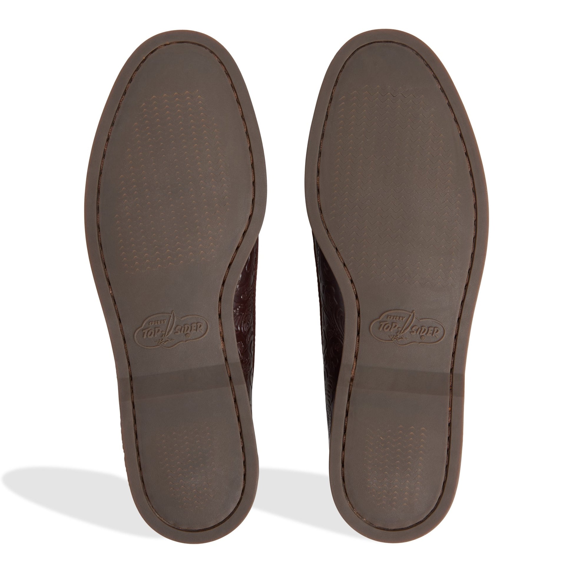 Close-up of the Dark brown Sperry x One of These Days Lou Boat Shoe Boat Shoe