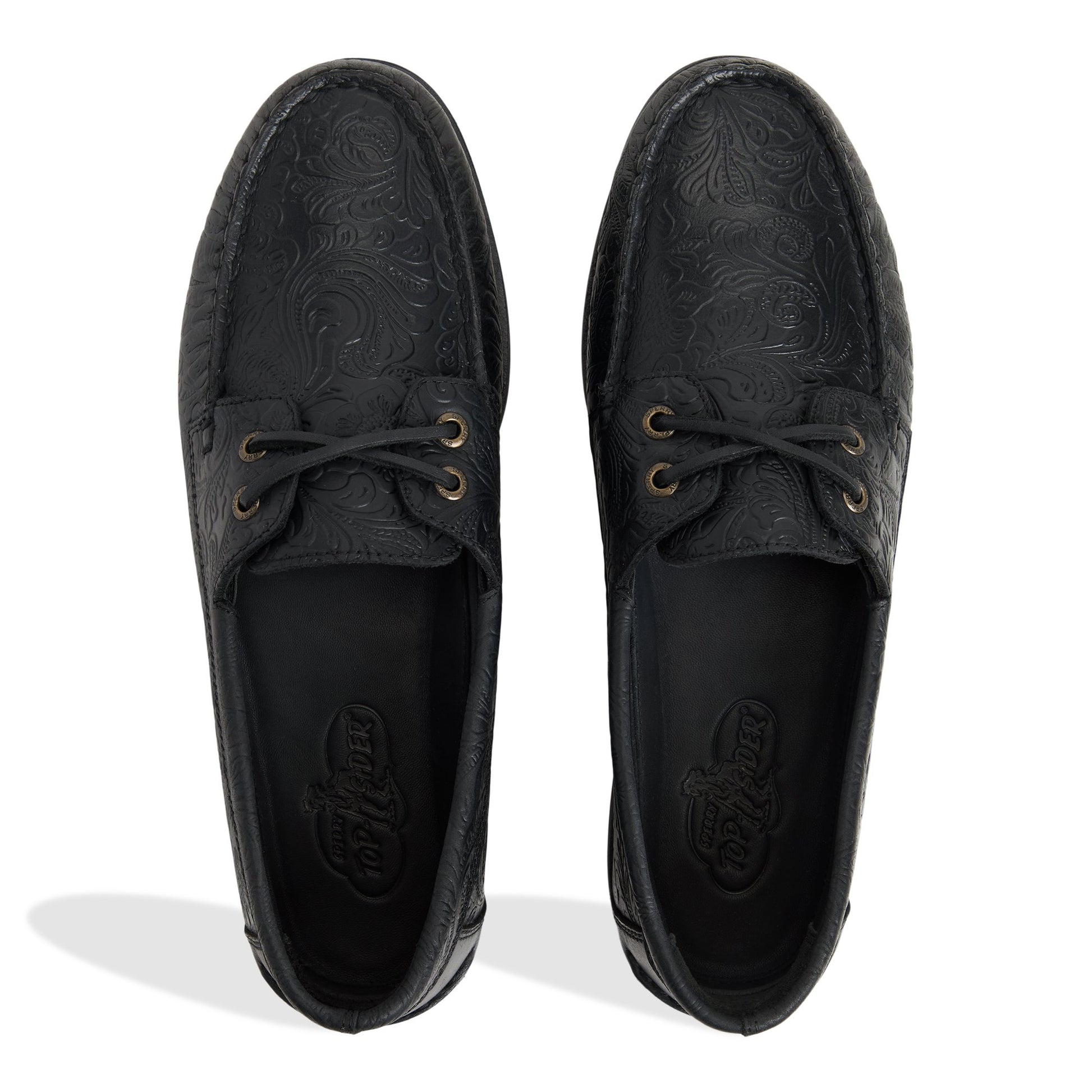 Top-down view of the Other black Sperry x One of These Days Lou Boat Shoe Boat Shoe