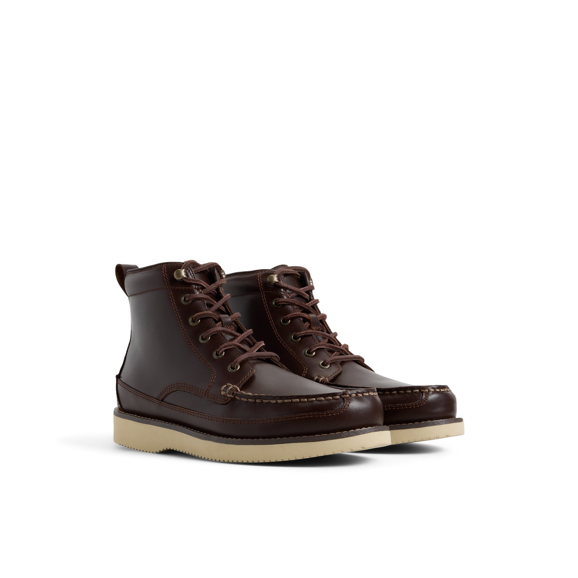 Side view of Dark brown Sperry x One of These Days Tony Moc Boot Fall Boots