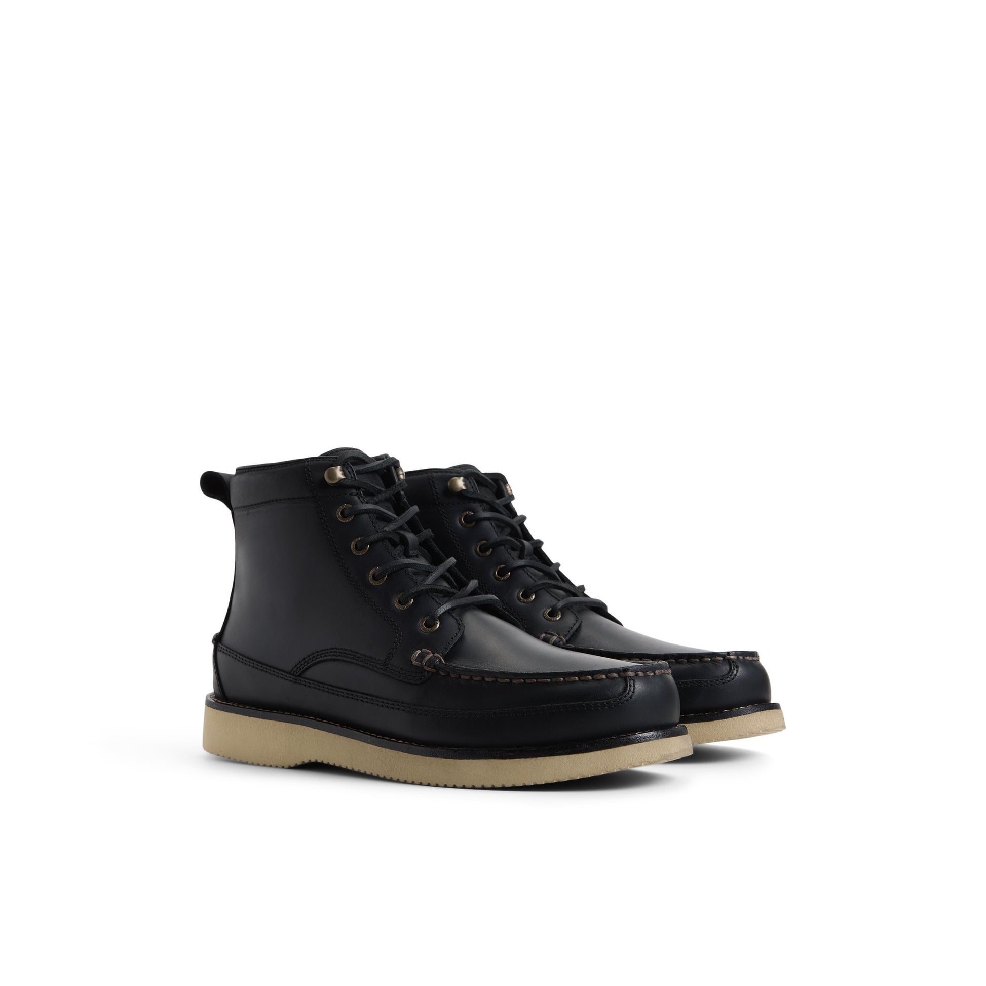 Side view of Black Sperry x One of These Days Tony Moc Boot Moc Boot