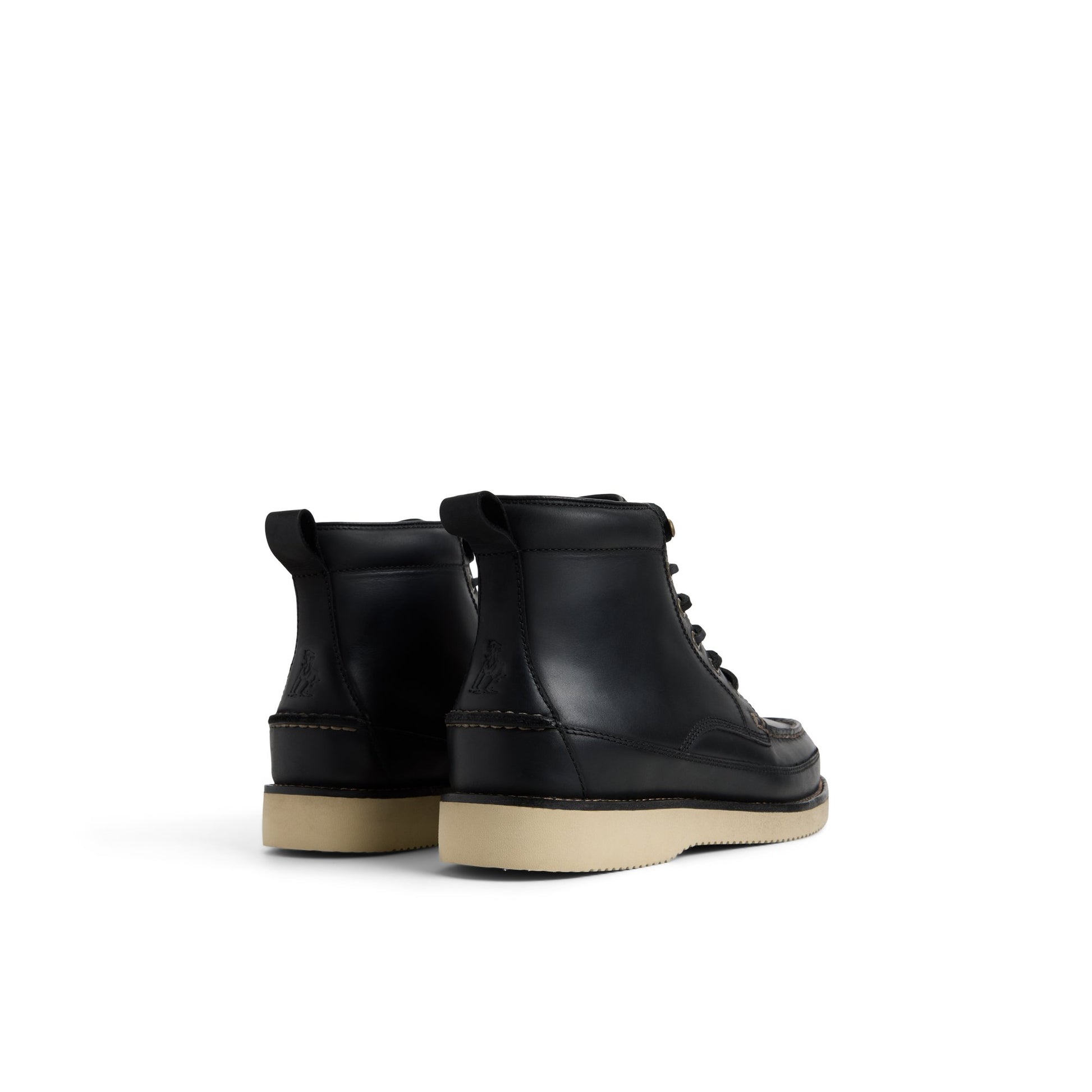 Three-quarter angle of Black Sperry x One of These Days Tony Moc Boot Moc Boot's front side