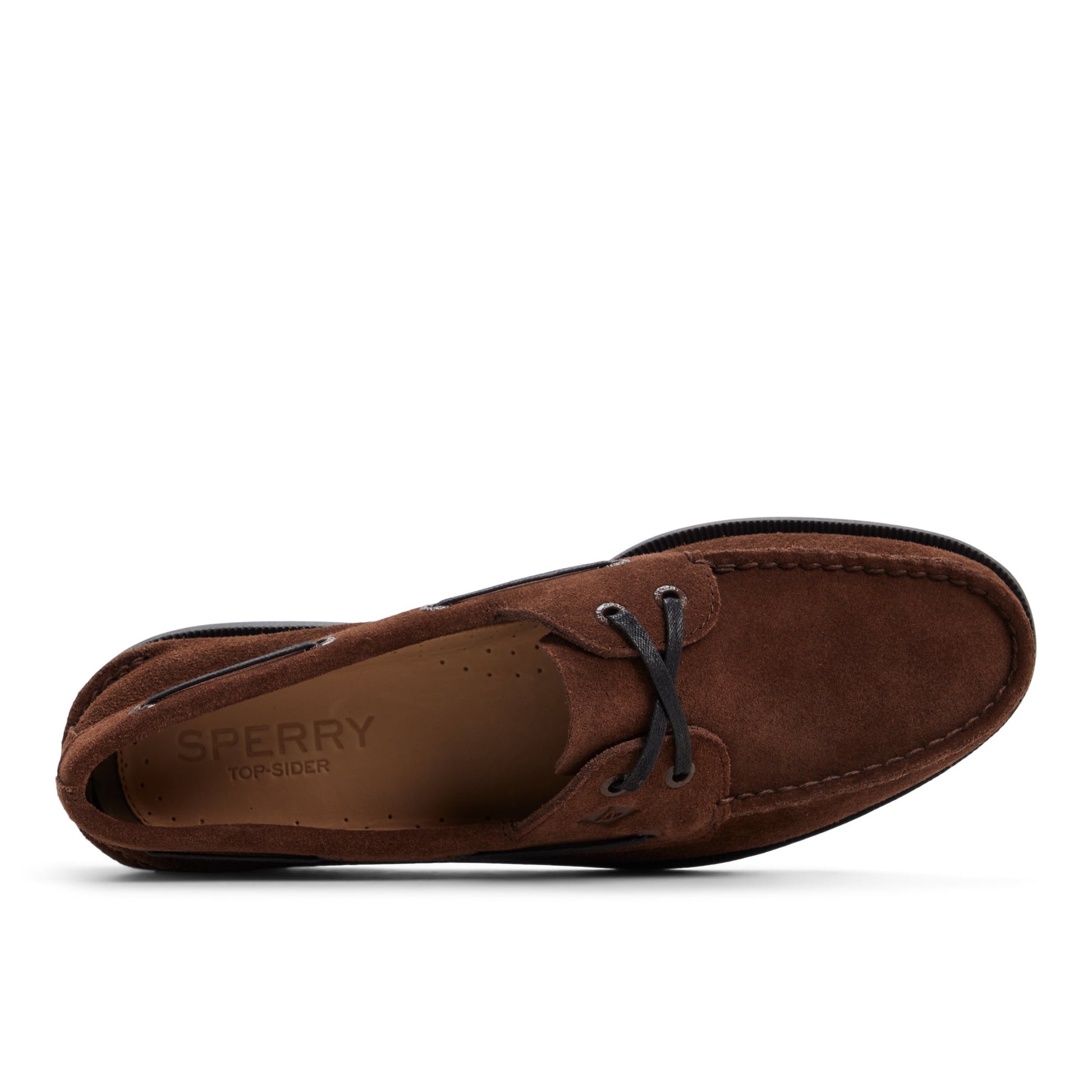 Top-down view of the Dark brown Authentic Original™ 2-Eye Boat Shoe Boat Shoe