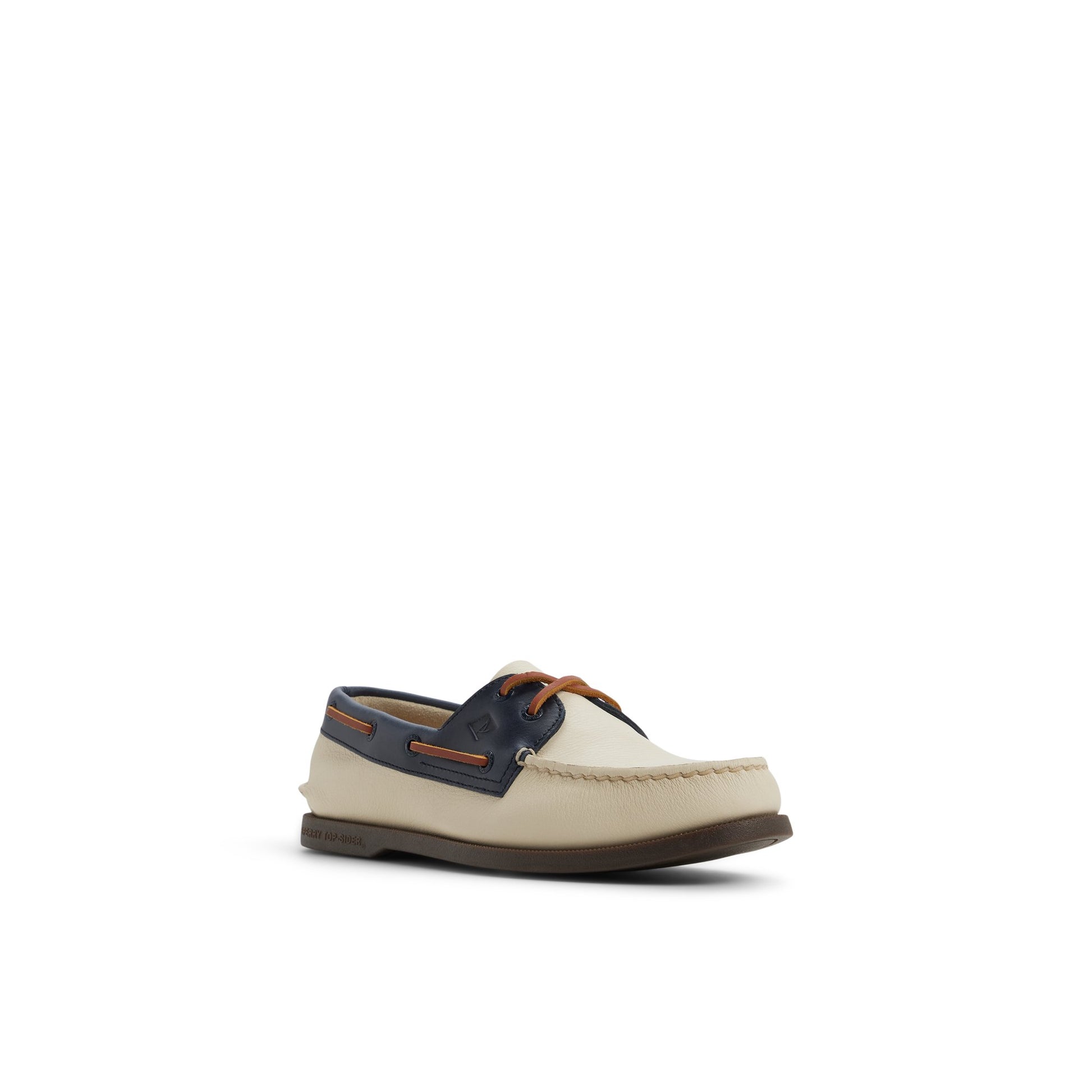 Side view of Cream multi Authentic Original™ 2-Eye Boat Shoe Boat Shoe