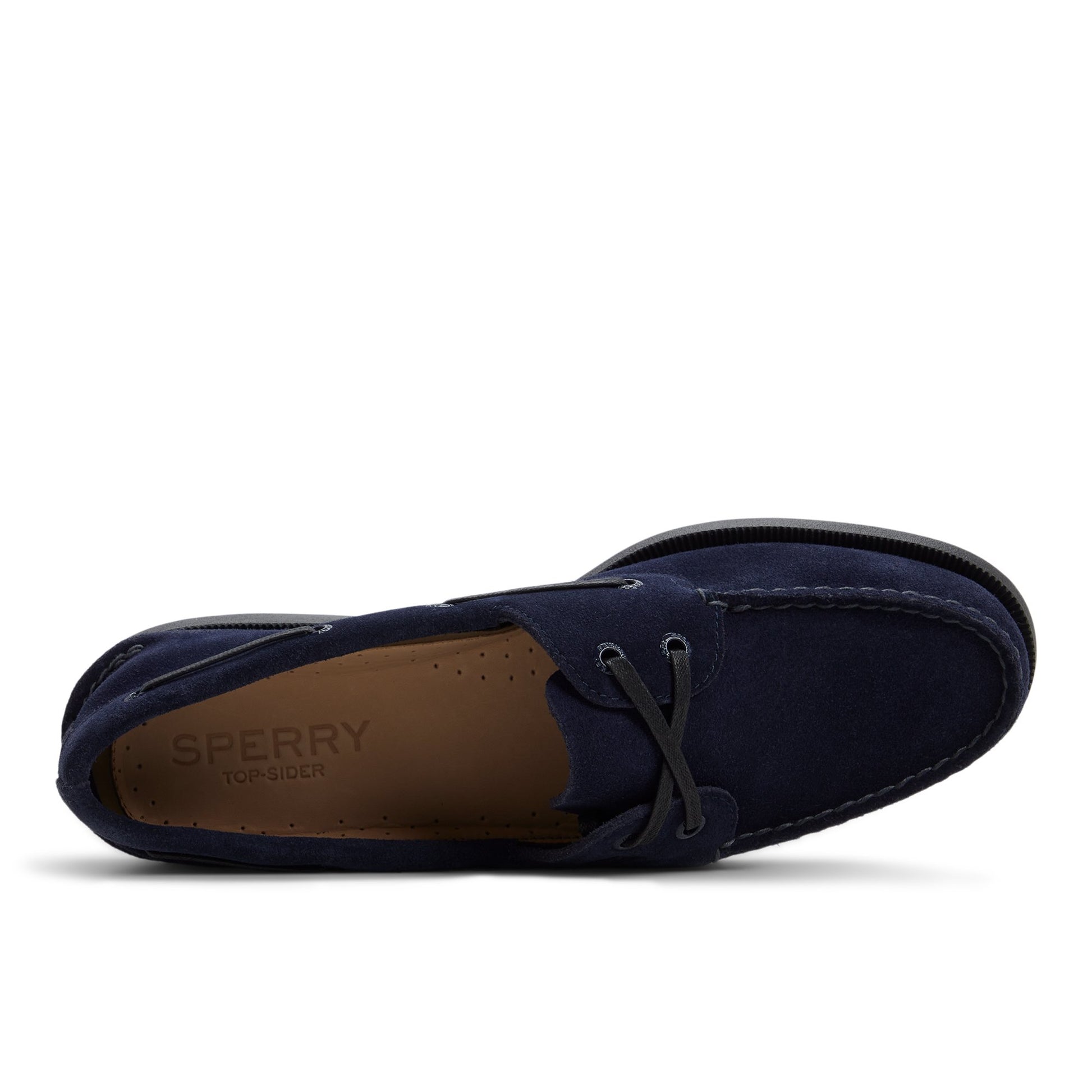 Top-down view of the Dark blue Authentic Original™ 2-Eye Boat Shoe Boat Shoe