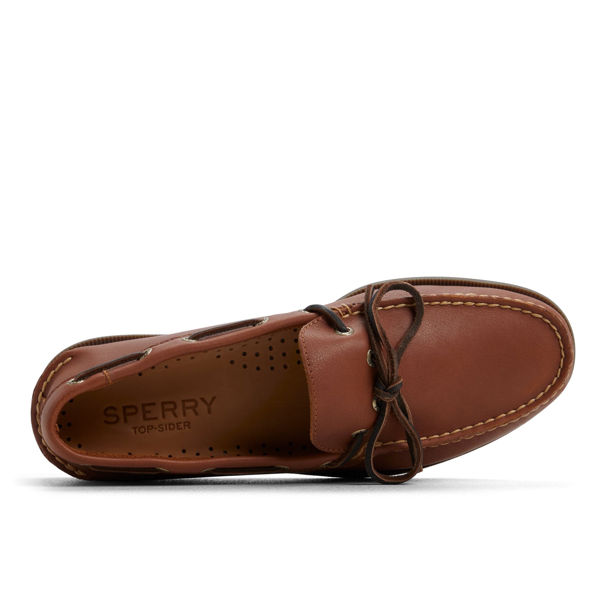 Top-down view of the Medium brown Authentic Original™ 1-Eye Boat Shoe Boat Shoe