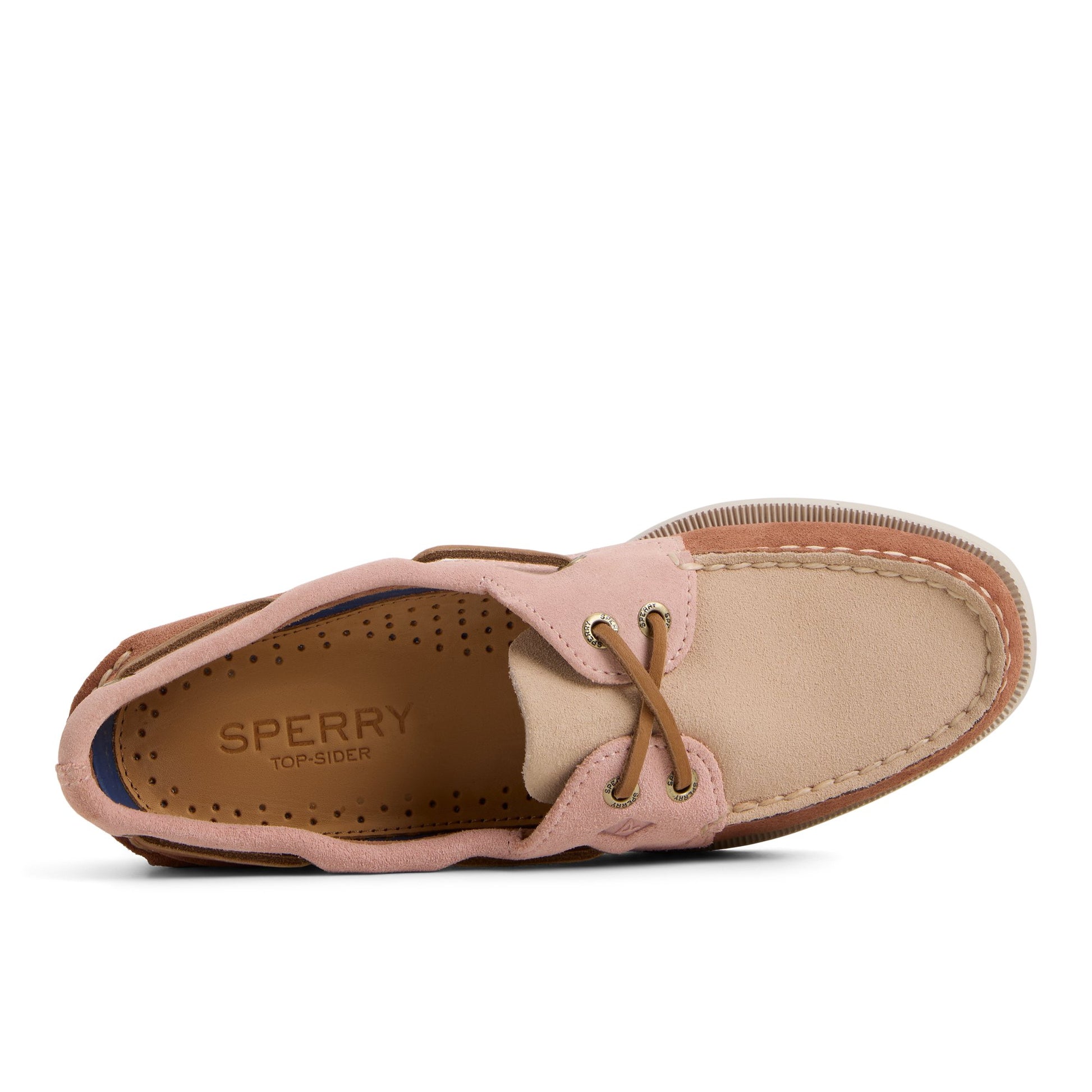 Top-down view of the Amaretto Authentic Original™ 2 Eye Boat Shoe Boat Shoe
