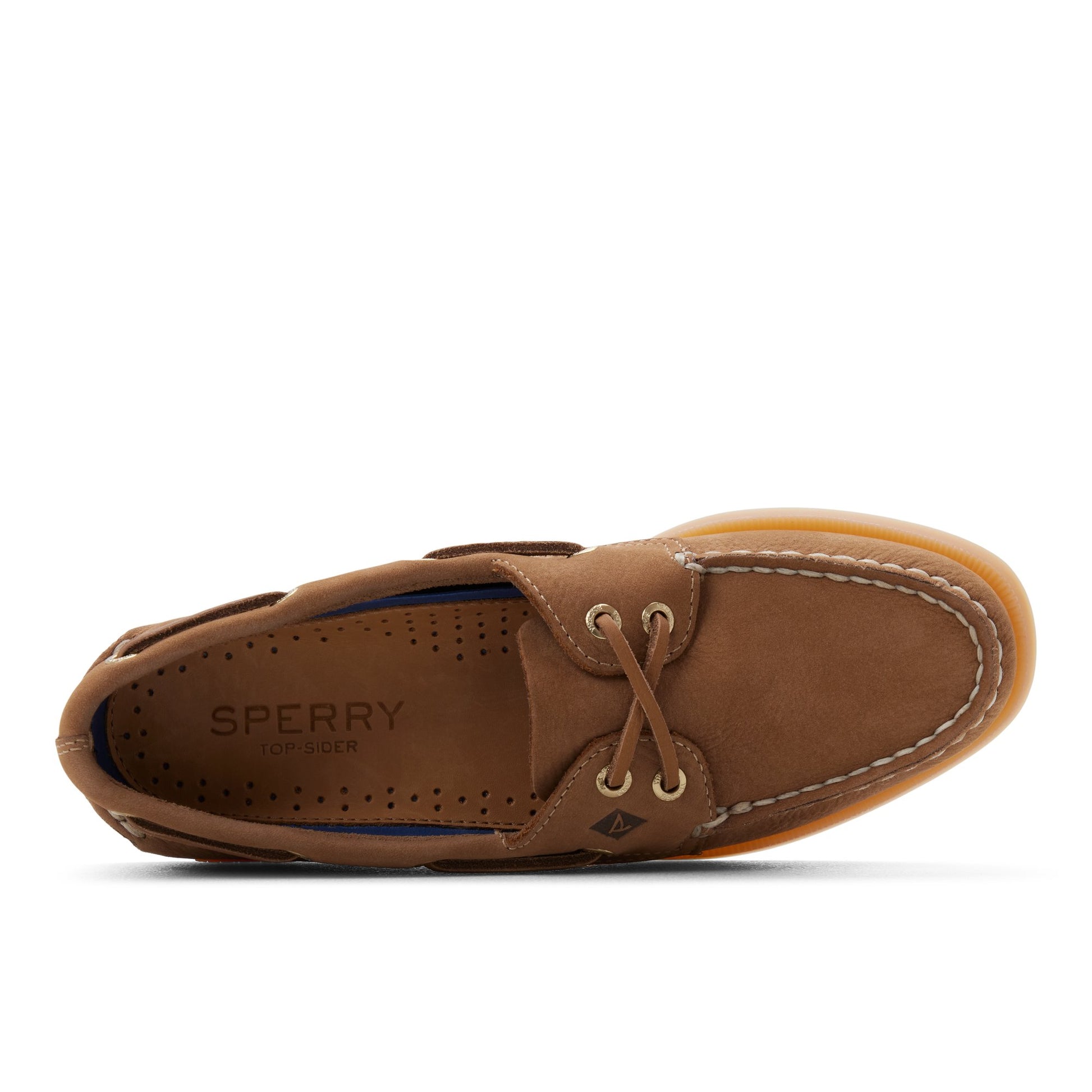Top-down view of the Tan Authentic Original™ 2 Eye Boat Shoe Boat Shoe