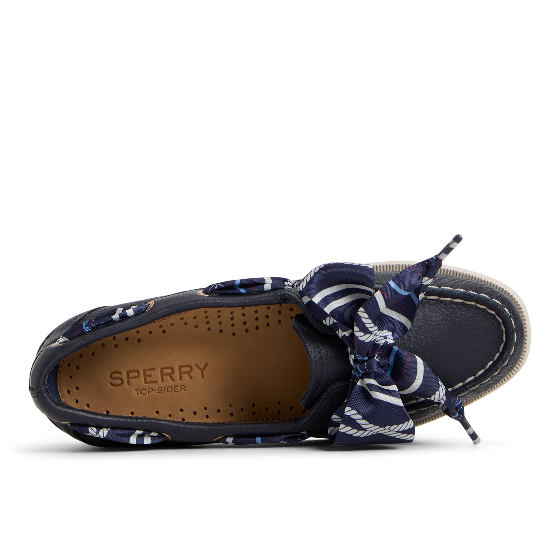 Top-down view of the Navy Authentic Original™ 1 Eye Boat Shoe Boat Shoe