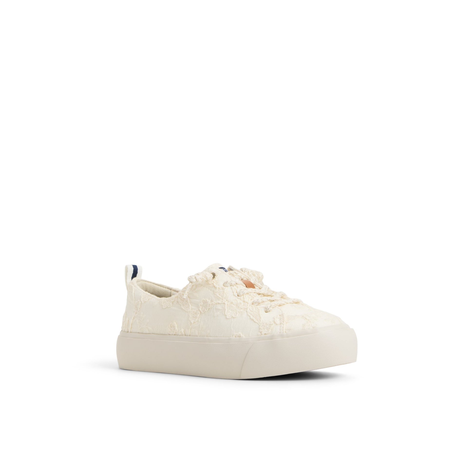 Side view of Cream Cove Lace to Toe Sneaker Low Top Sneakers