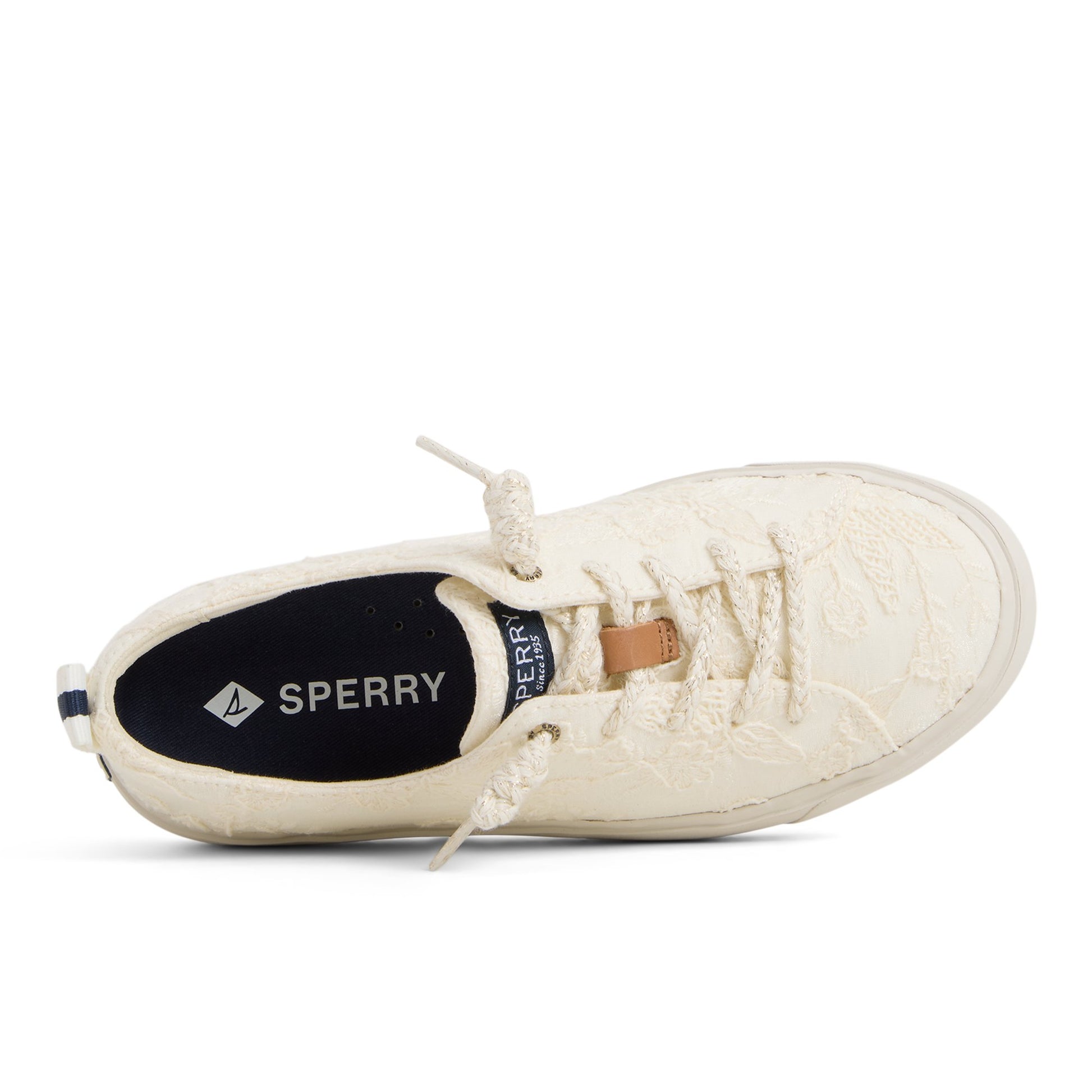 Top-down view of the Cream Cove Lace to Toe Sneaker Low Top Sneakers
