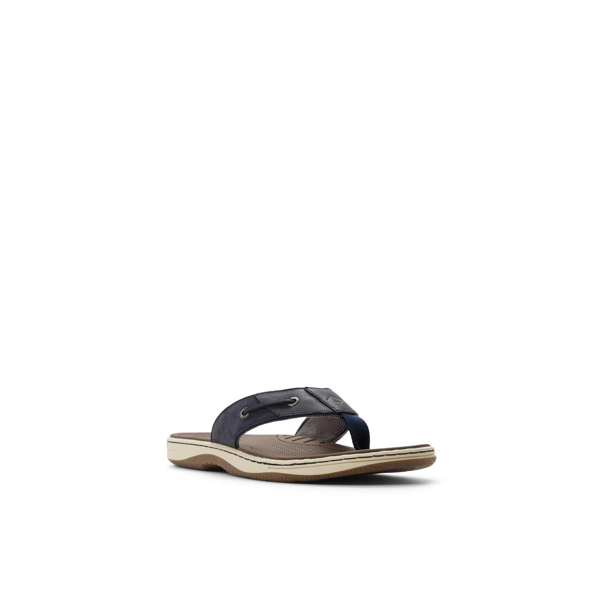 Side view of Navy Baitfish Thong Sandal Flip Flop Thong Sandals